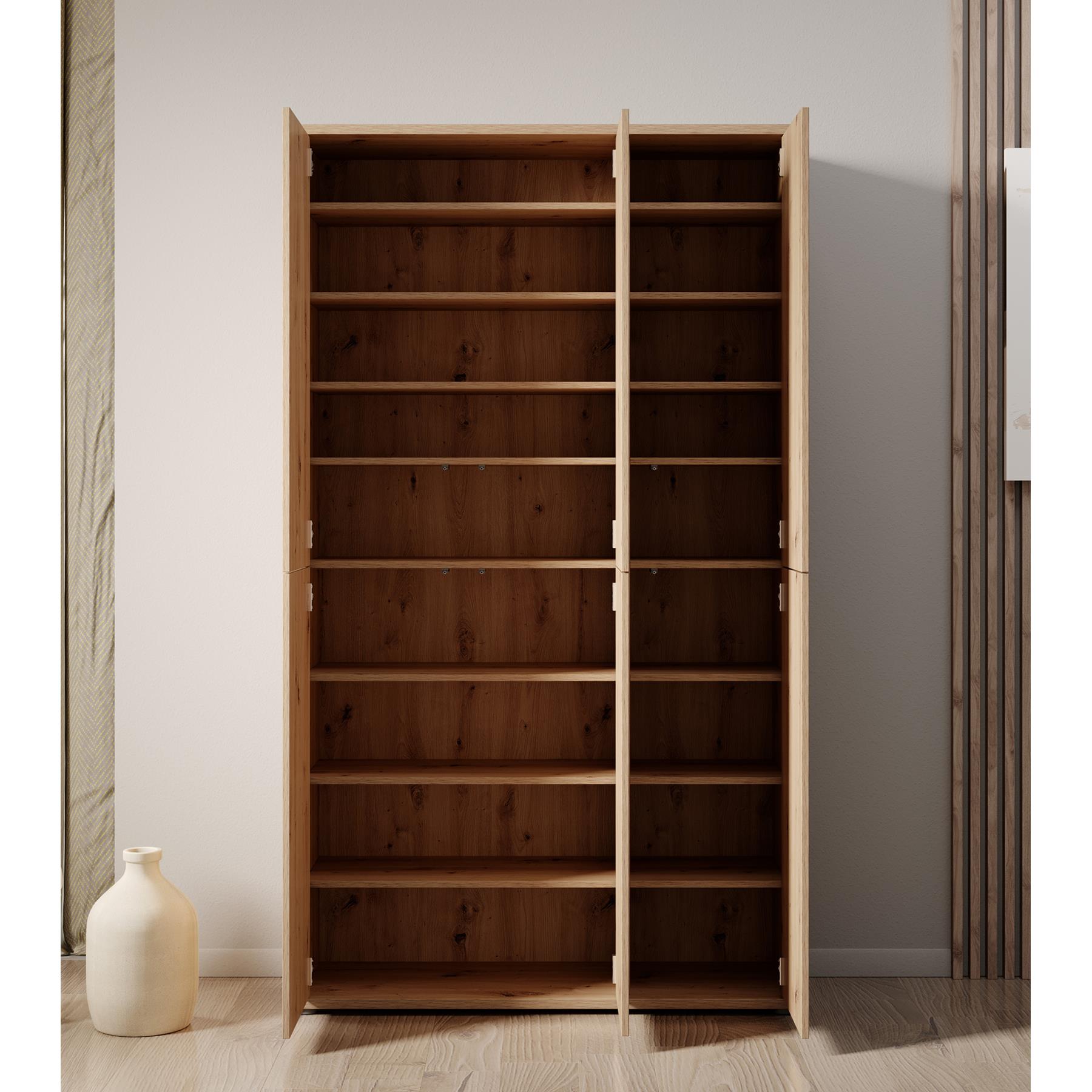 Meubella Schoenenkast Amber - Eiken - 109 cm