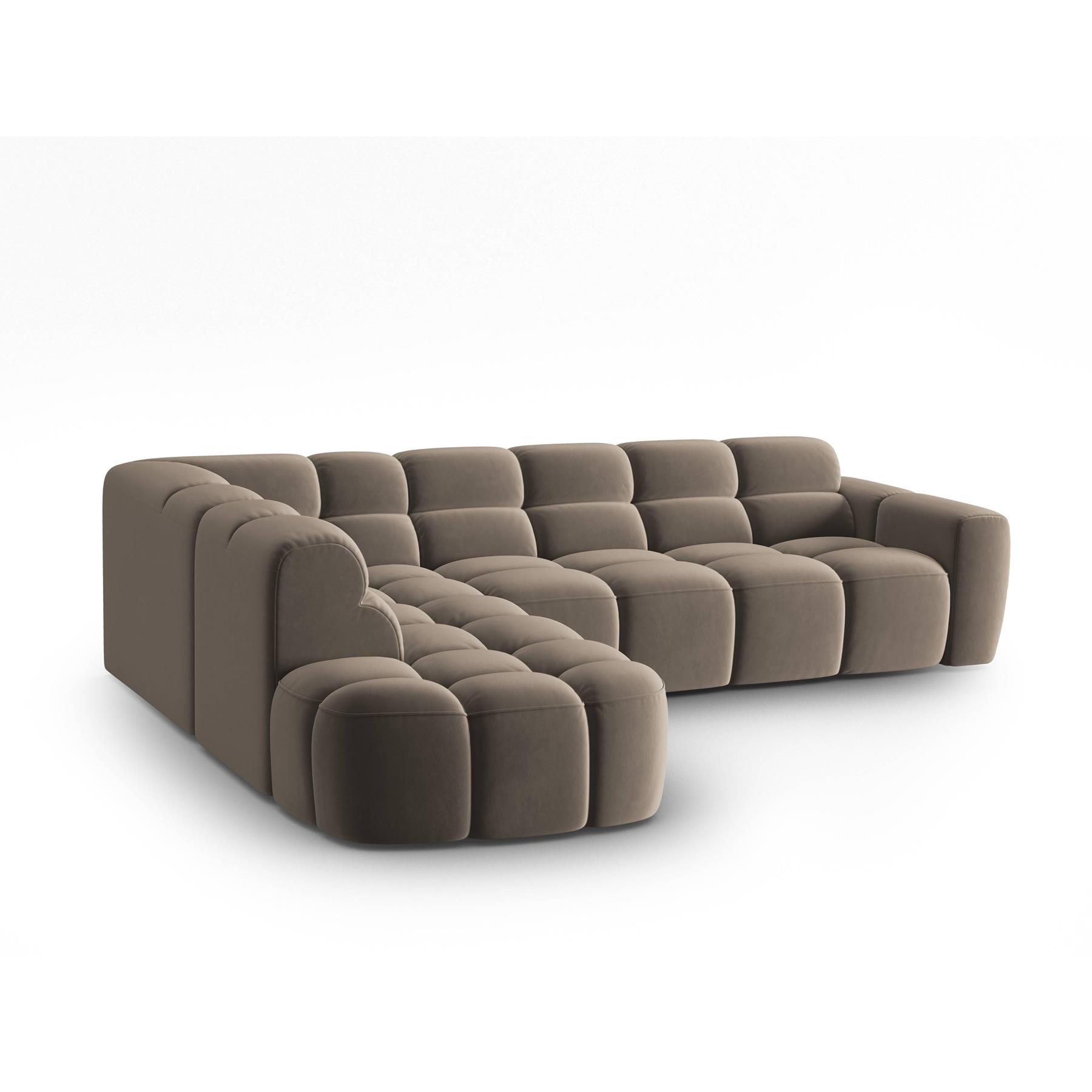 Micadoni 5-zits hoekbank Lisa velvet