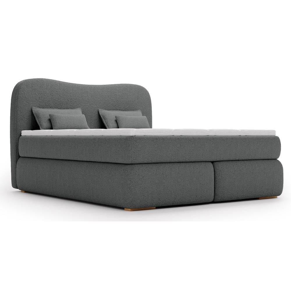 NADUVI Collection Lavelle boxspring bouclé 160 x 200 cm