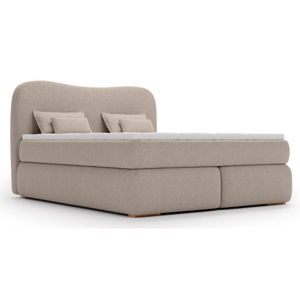 NADUVI Collection Lavelle boxspring bouclé 140 x 200 cm