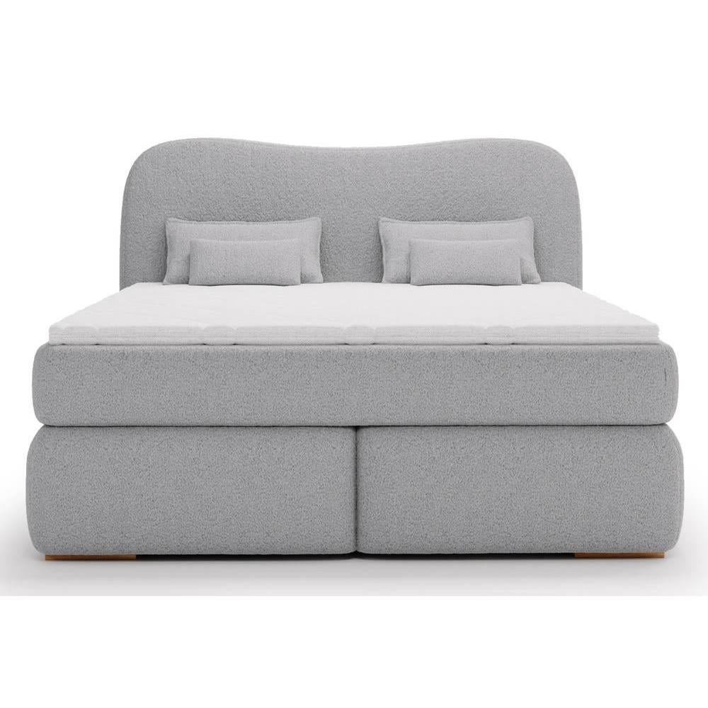 NADUVI Collection Lavelle boxspring bouclé 160 x 200 cm