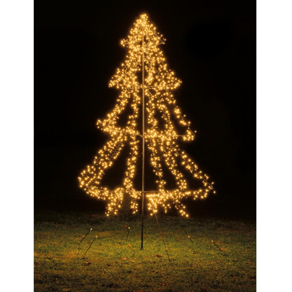 Lumineo led kerstboom - zwart - 300 cm - 1800 leds - warm wit