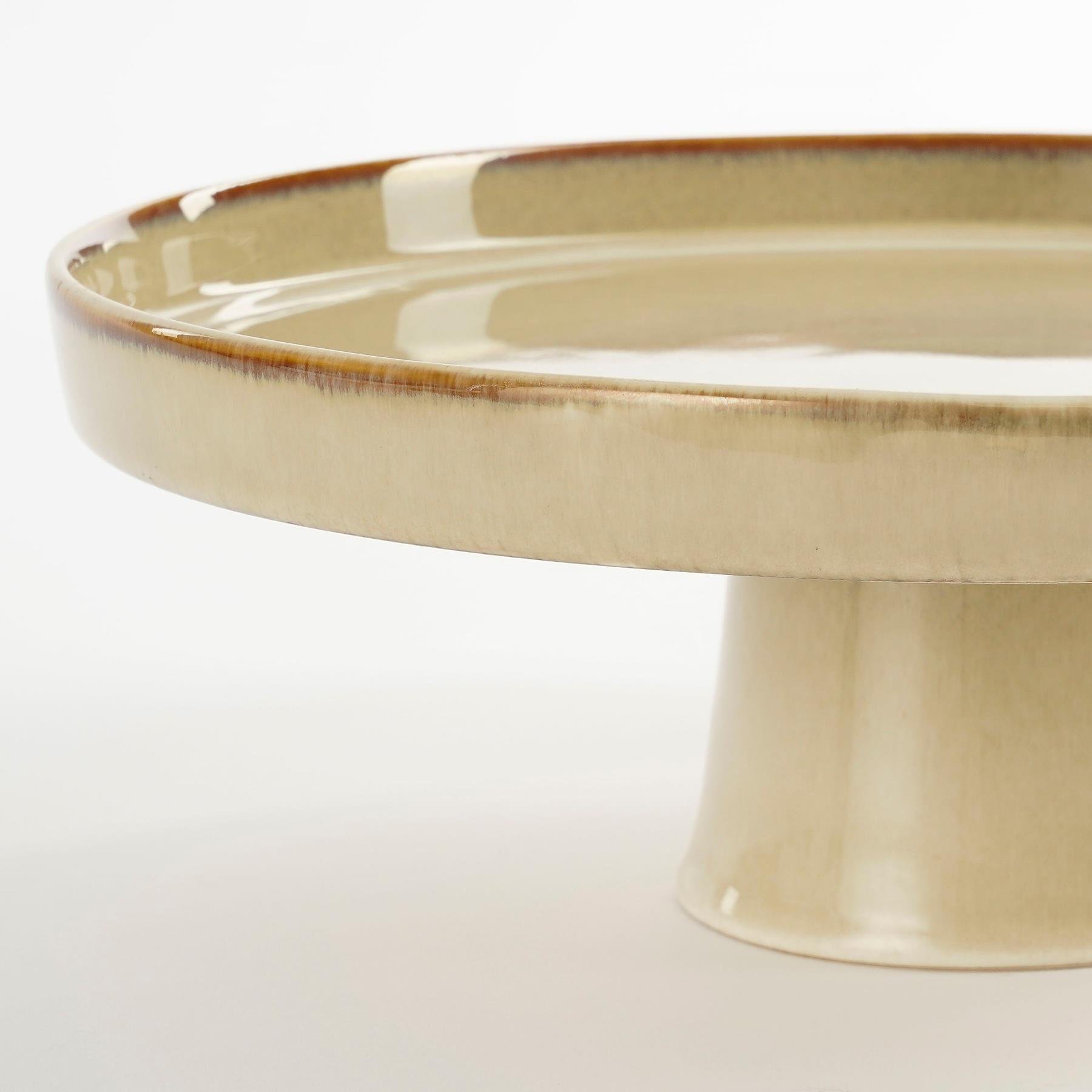 Mica Decorations Racco Taartplateau - H11 x Ø28 cm - Beige
