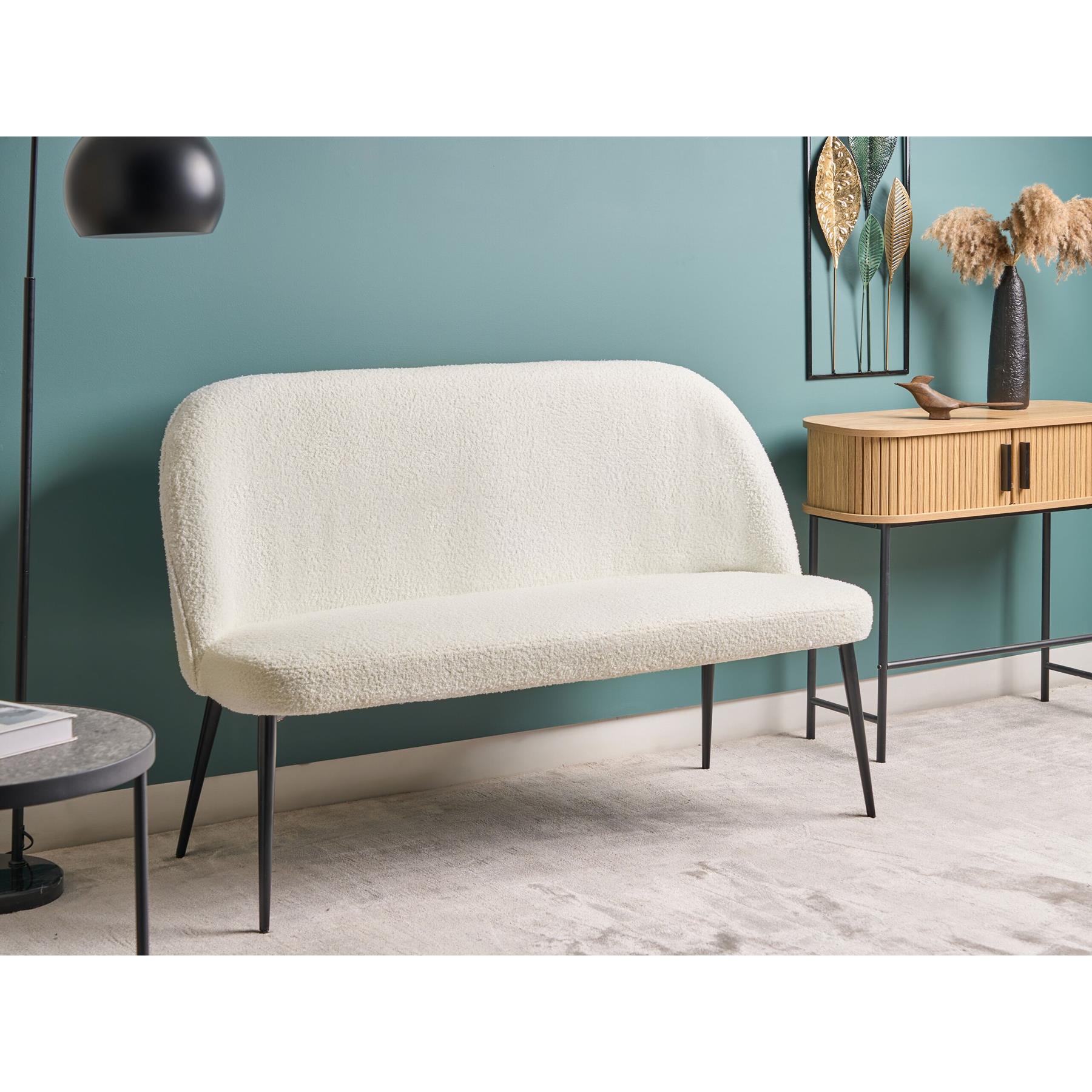 Beliani - OSBY - Tweezitsbank - Lichtbeige - Bouclé
