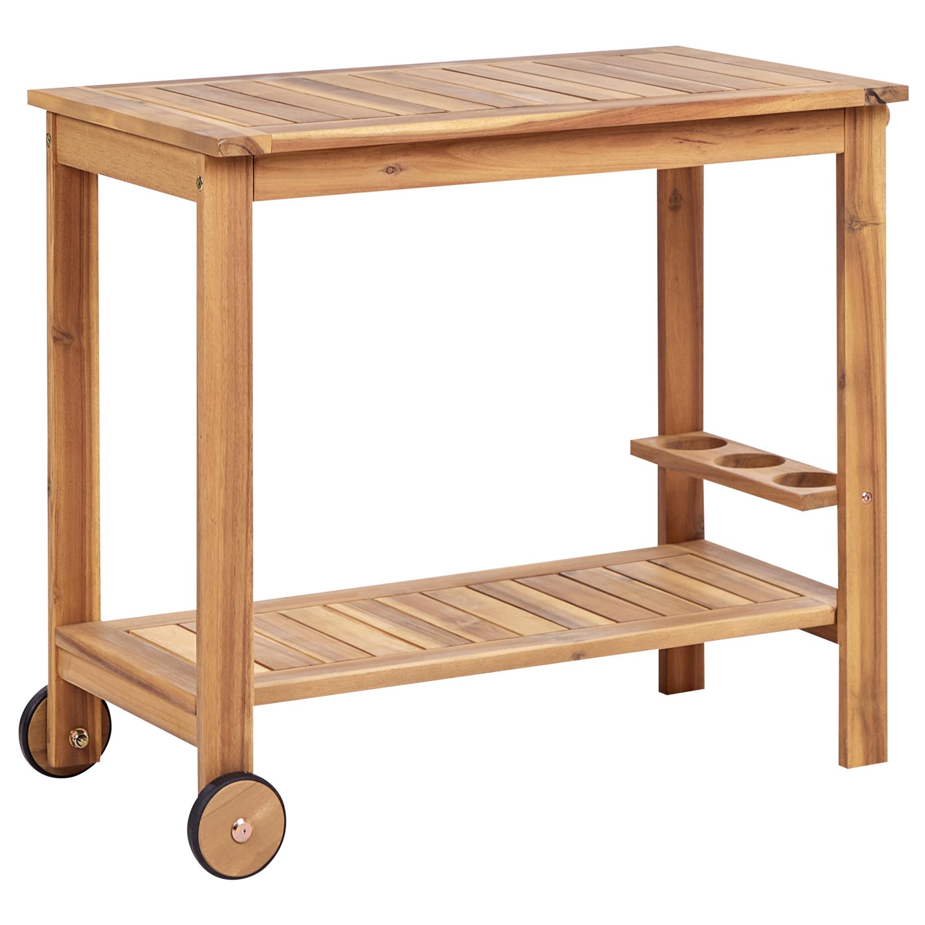 Beliani - SASSARI II - Trolley - Lichte houtkleur - Acaciahout