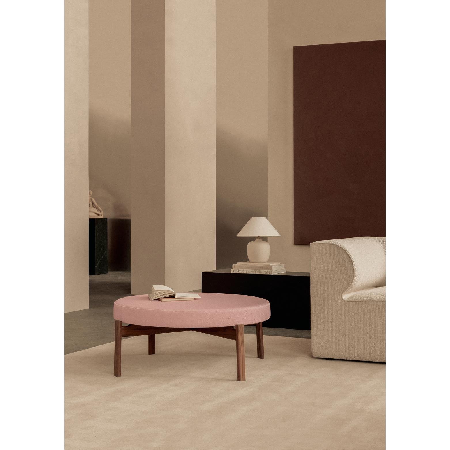 Audo Copenhagen Passage poef Ø99 naturel eiken Bouclé Beige 02
