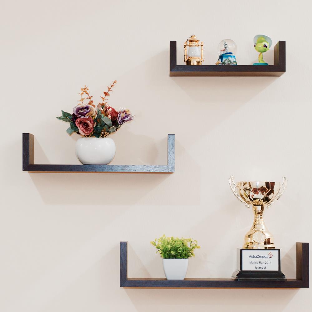 MISOU Zwarte Wandplanken Fotoplank Boekenplank Keuken Woonkamer Zwe...