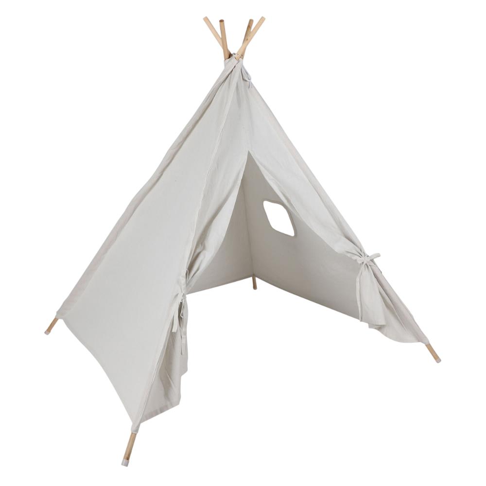 MISOU Tipi Tent Kinder Speeltent Jongens Meisjes 120x120x150cm Beig...