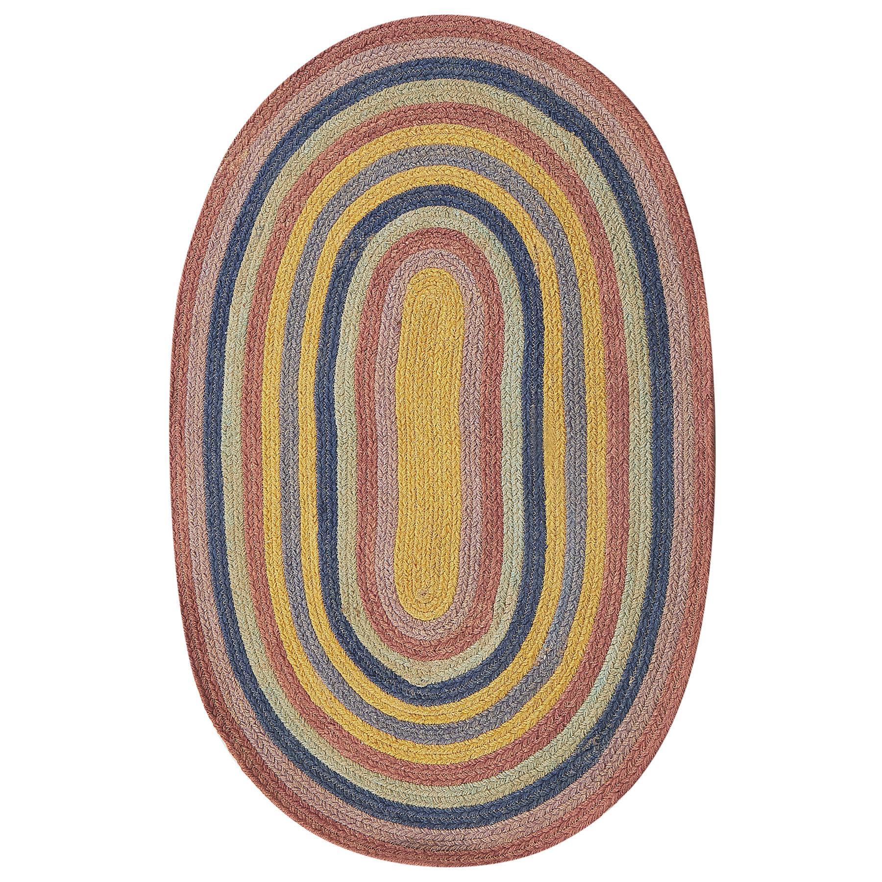 Beliani-PEREWI-Laagpolig vloerkleed-Meerkleurig-70 x 100 cm-Jute
