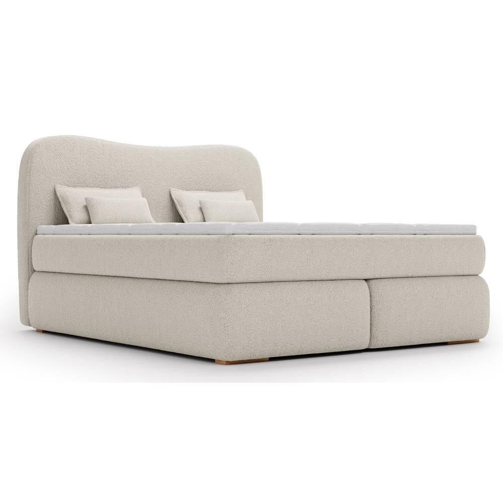 NADUVI Collection Lavelle boxspring bouclé 160 x 200 cm