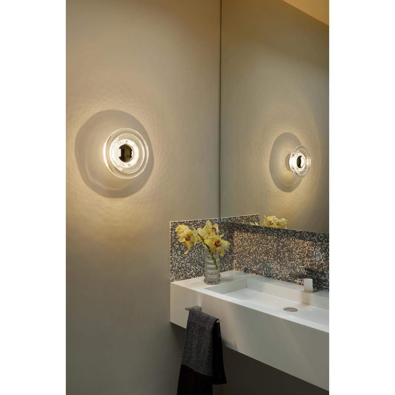 Tom Dixon Press wandlamp LED mini Ø21.5 transparant