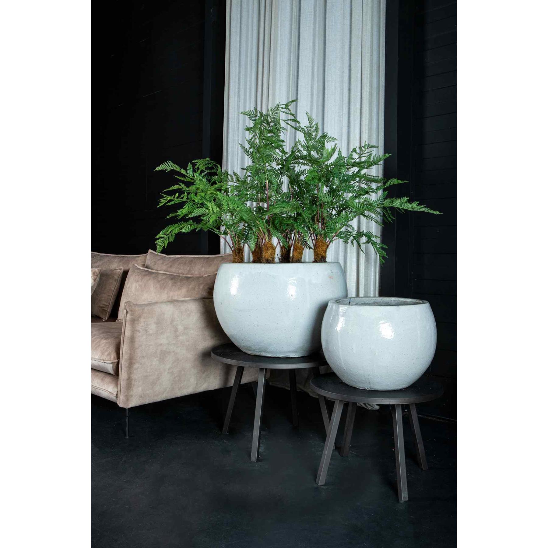PTMD Rae White ceramic bowl pot round set of 2