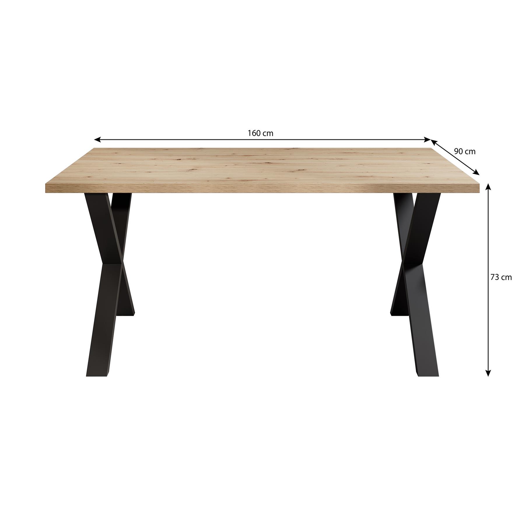 Meubella Eetkamertafel Berry - Eiken - 160 cm