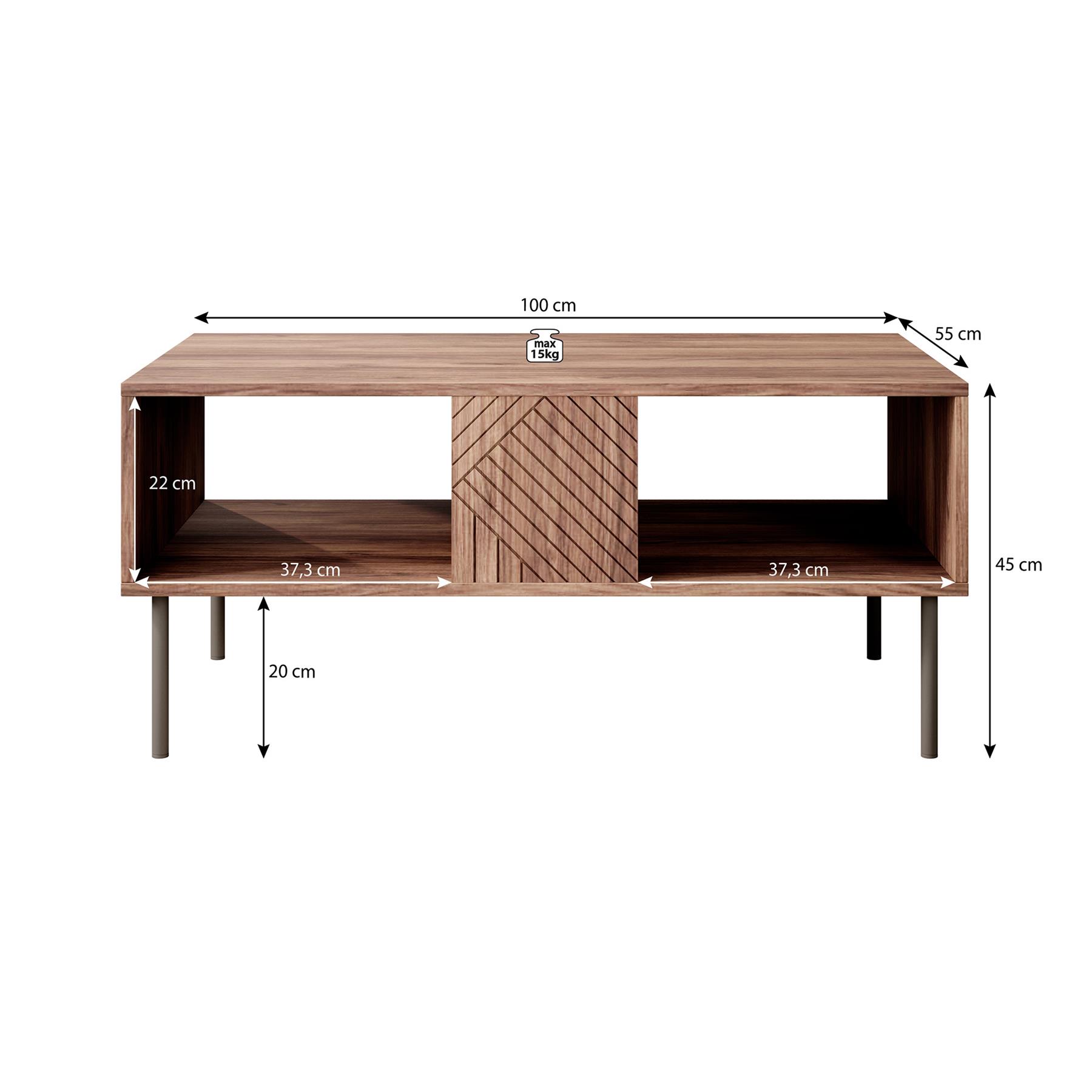 Meubella Salontafel Adelaide - Eiken - 100 cm