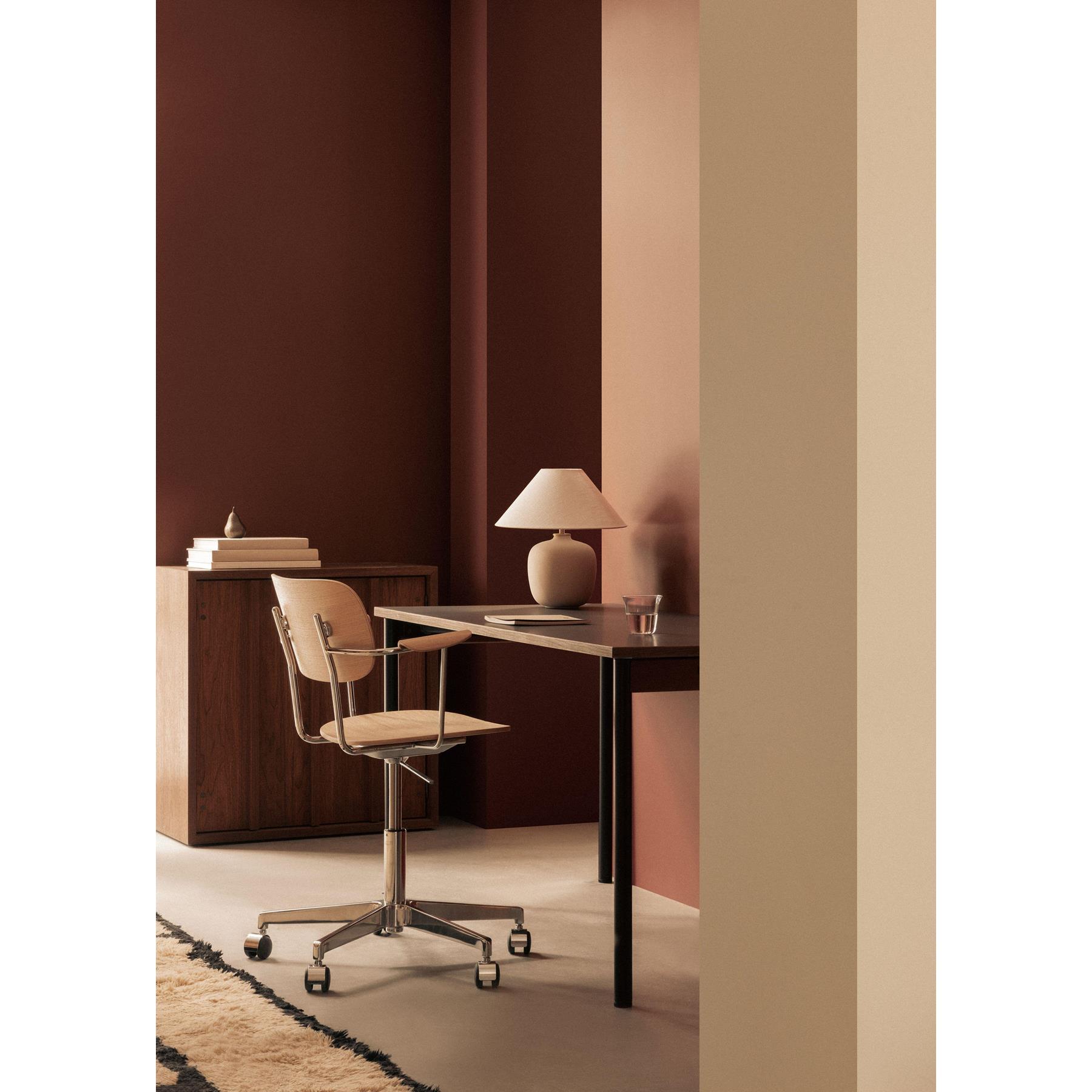 Audo Copenhagen Co eettafel 140x70 chroom|crème