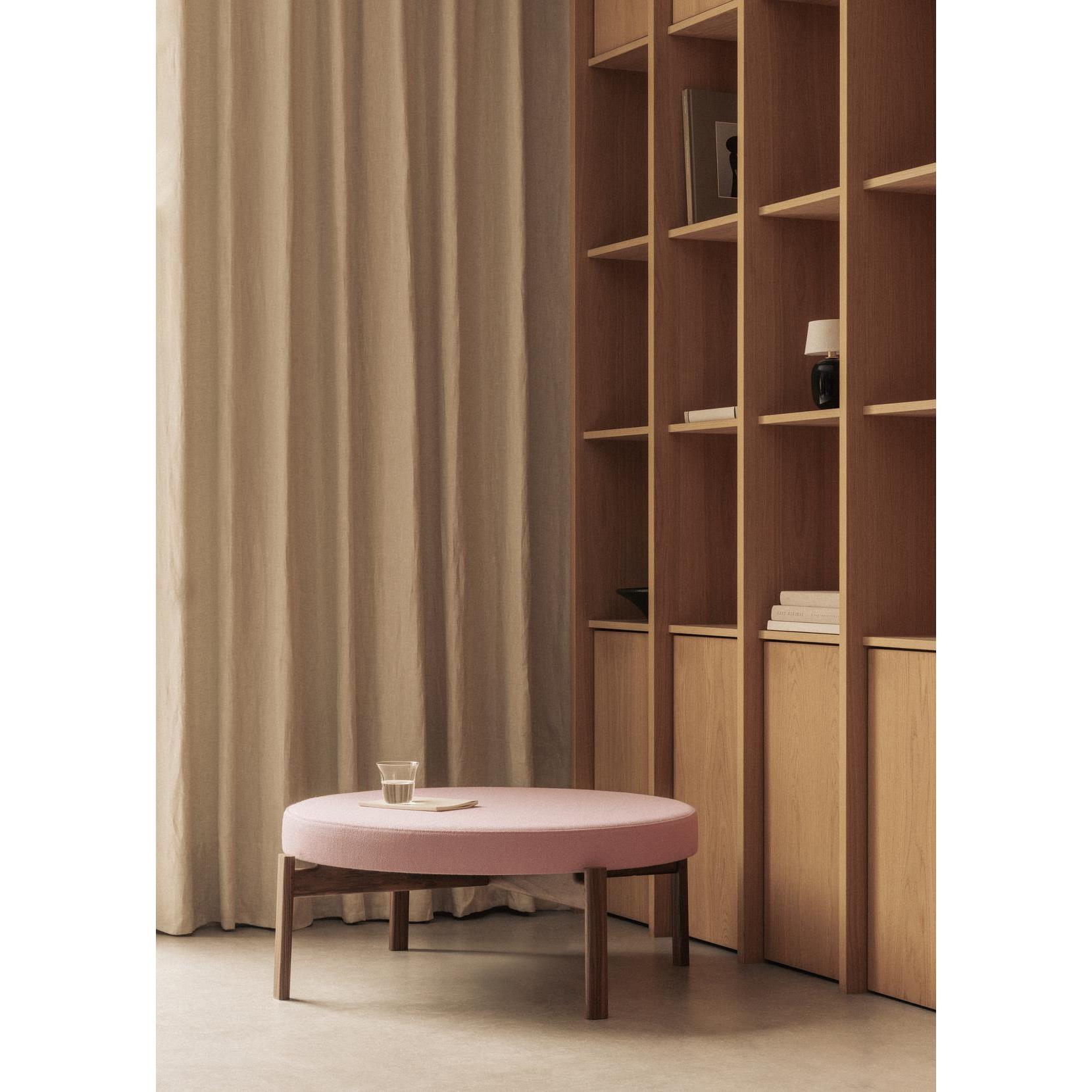 Audo Copenhagen Passage poef Ø99 naturel eiken Bouclé Beige 02