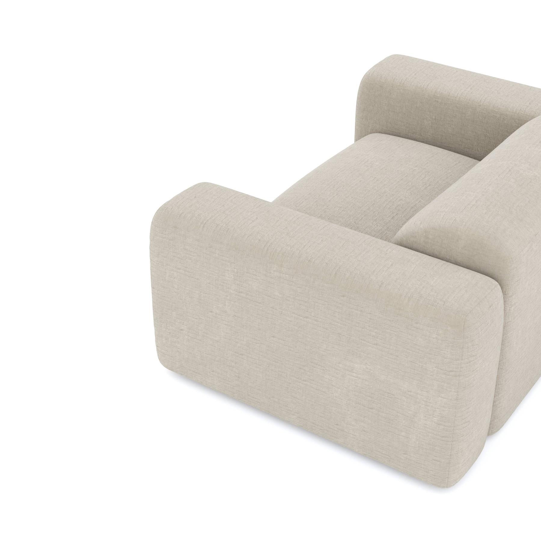 Fluwelen fauteuil met beige patroon
