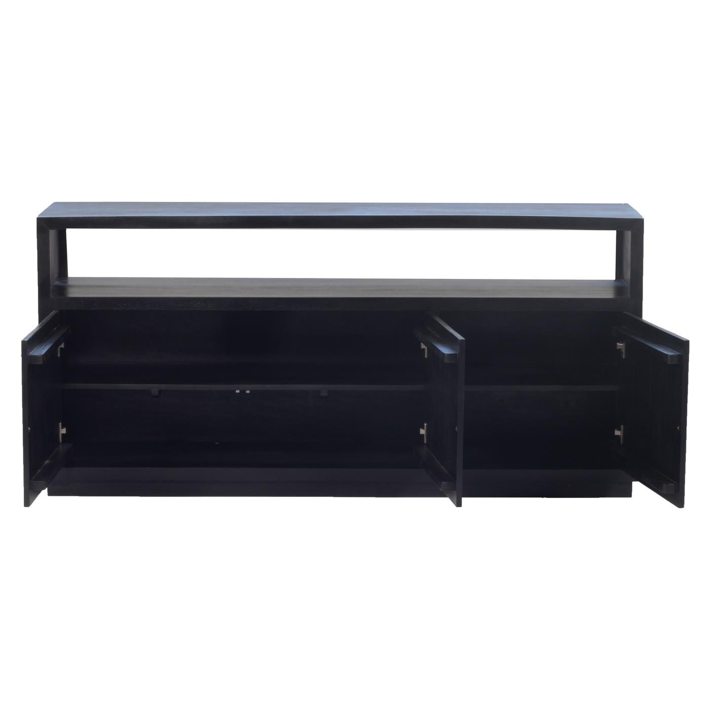 Giga Meubel - Dressoir Zwart Mangohout - Hotel Chique - 180x85x40cm