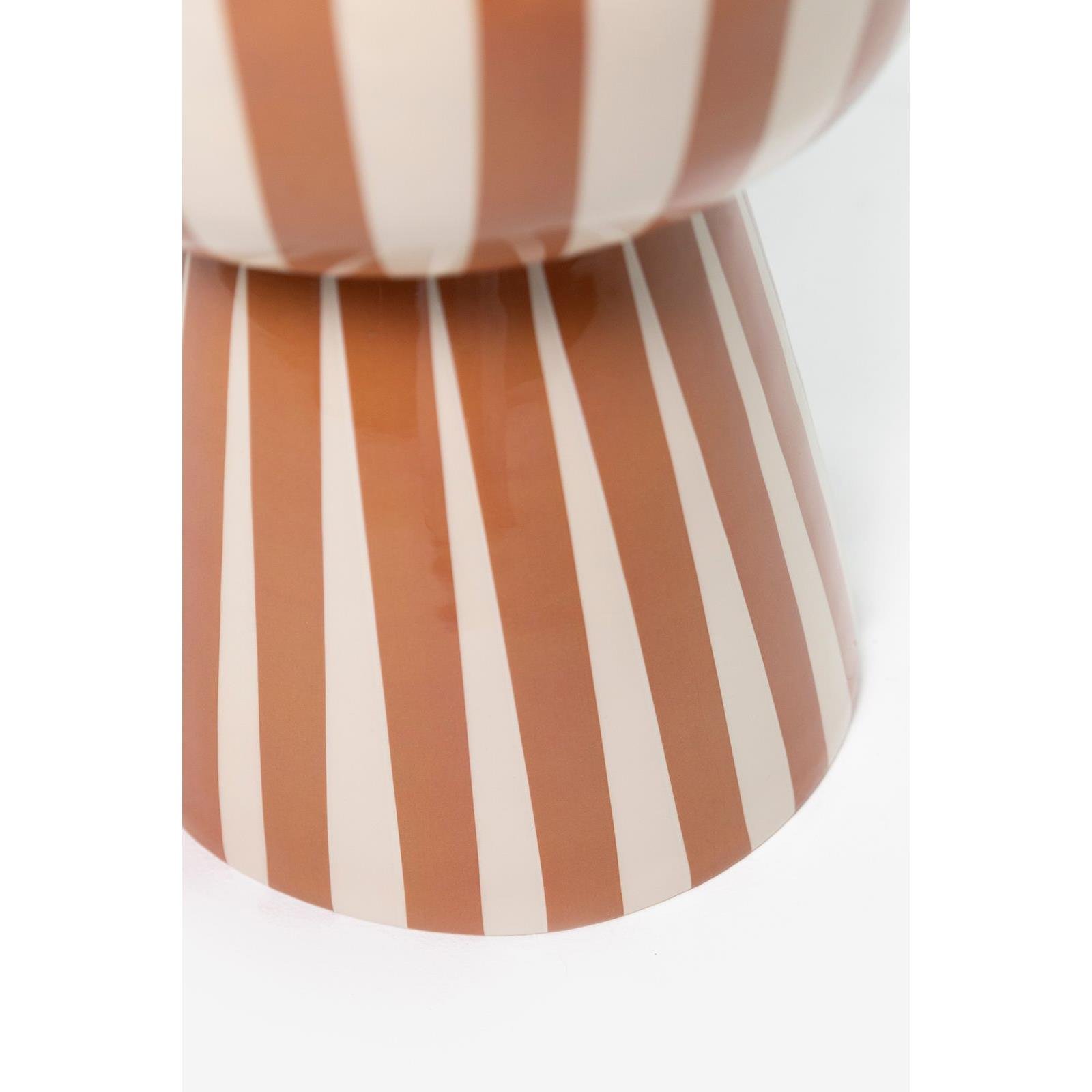 Sissy-Boy Terracotta gestreepte mushroom bijzettafel