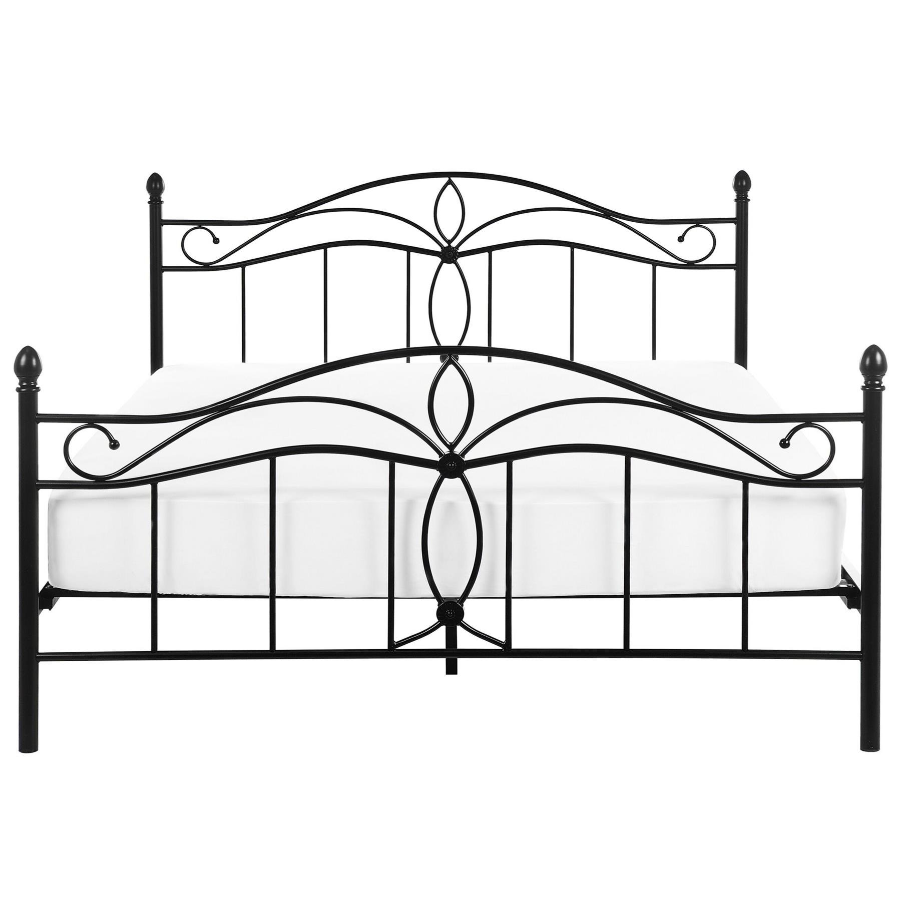 Beliani - ANTLIA - Tweepersoonsbed - Zwart - 160 x 200 cm - Metaal