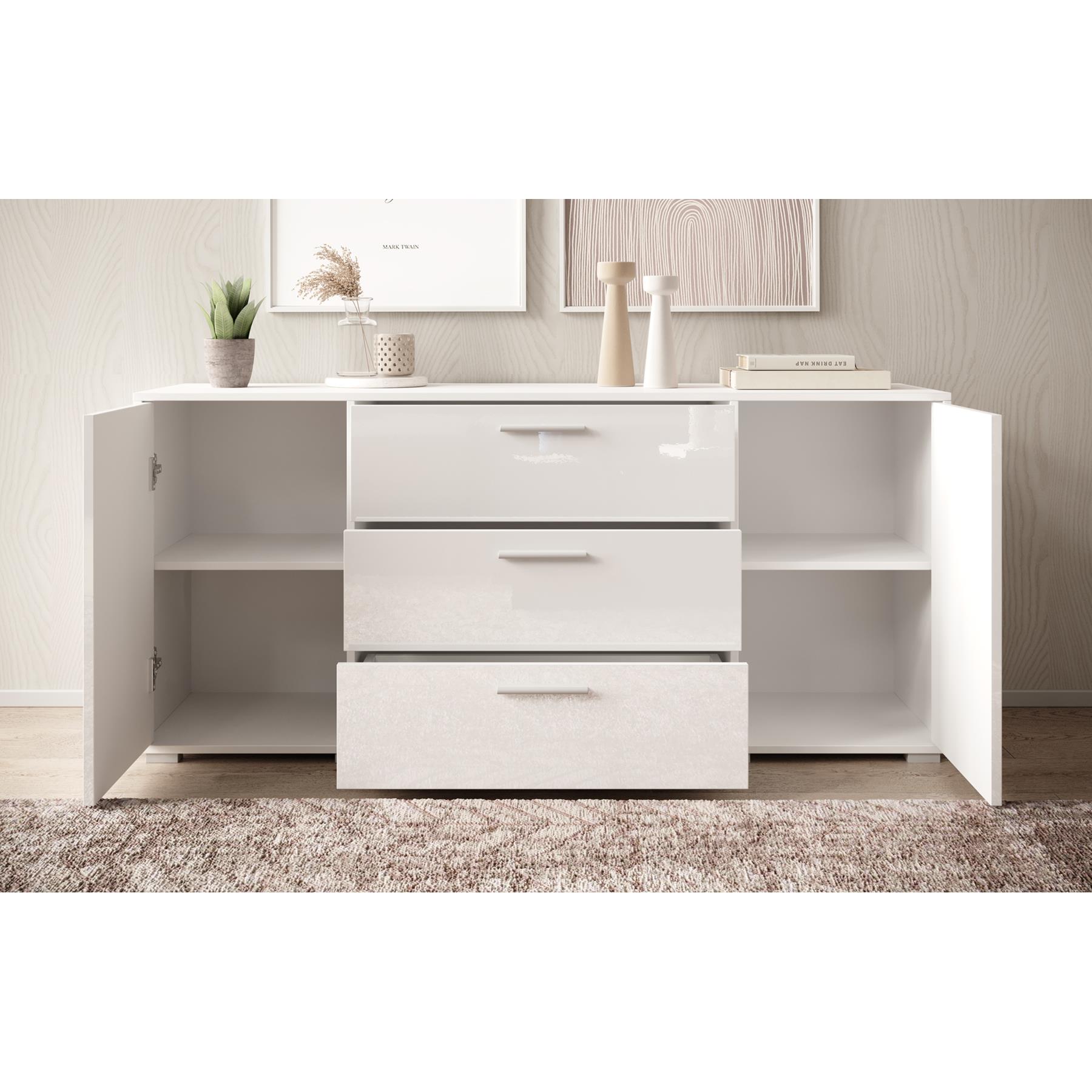 Meubella Dressoir Betty - Wit - 150 cm