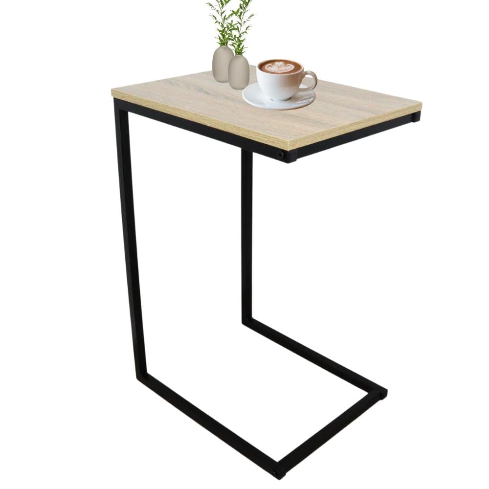MISOU Bijzettafel Vierkant Hout Zwart 45x35x66.5 cm Bijzettafeltje...