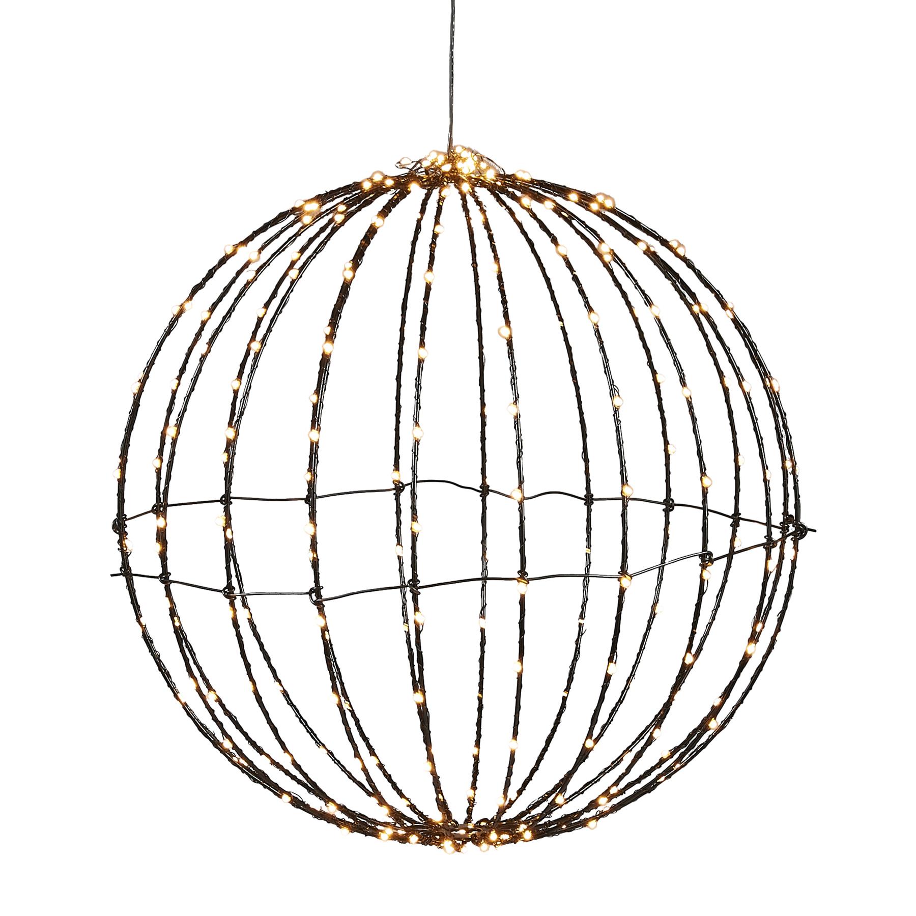 Luca Lighting Kerstverlichting Bal met Warm Witte LED - Ø40 cm - Zwart