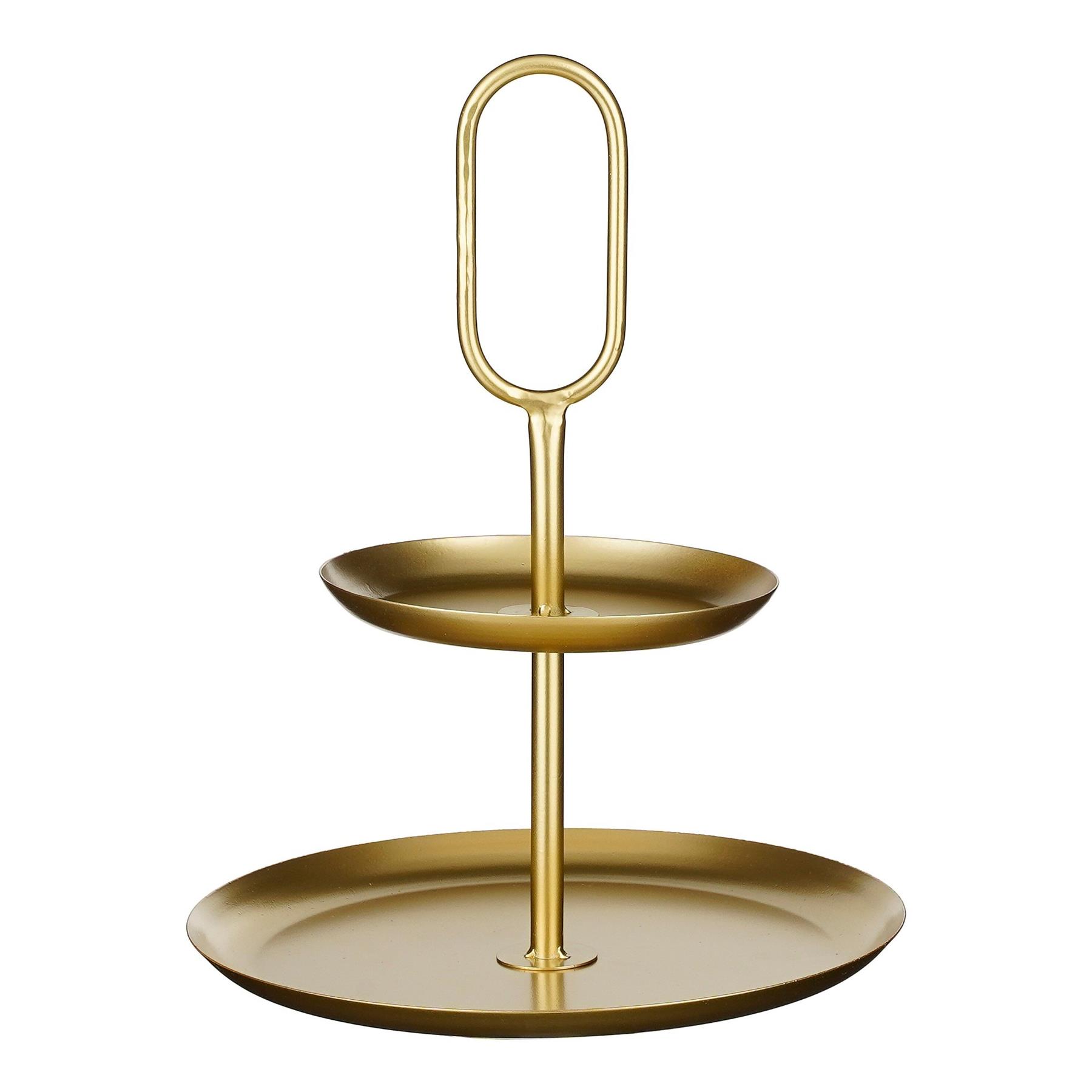 Mica Decorations Rama Etagere 2 Laags - L28 x B28 x H36 cm - Goud