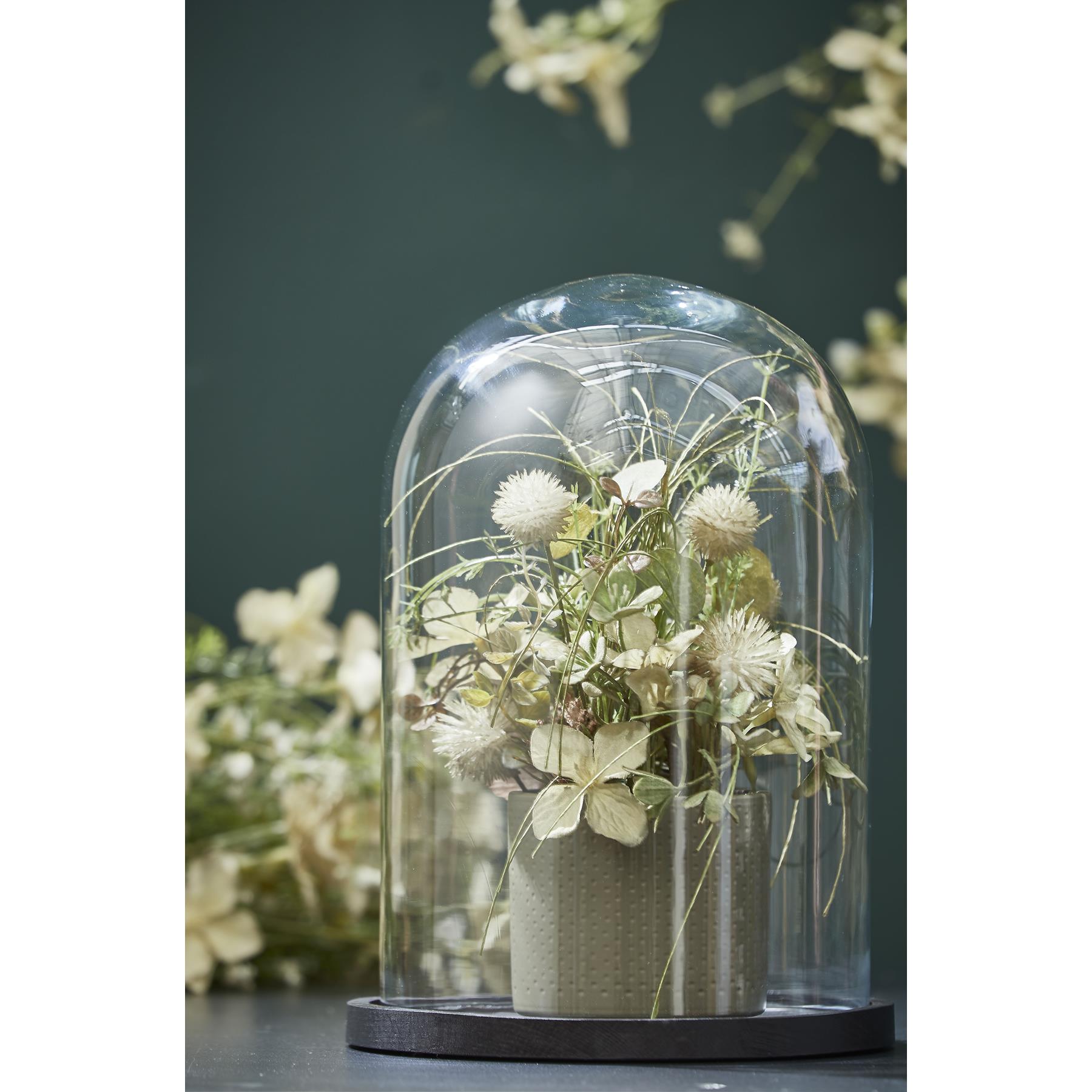 Mica Decorations Hella Glazen Stolp H23 x Ø17 cm Zwart