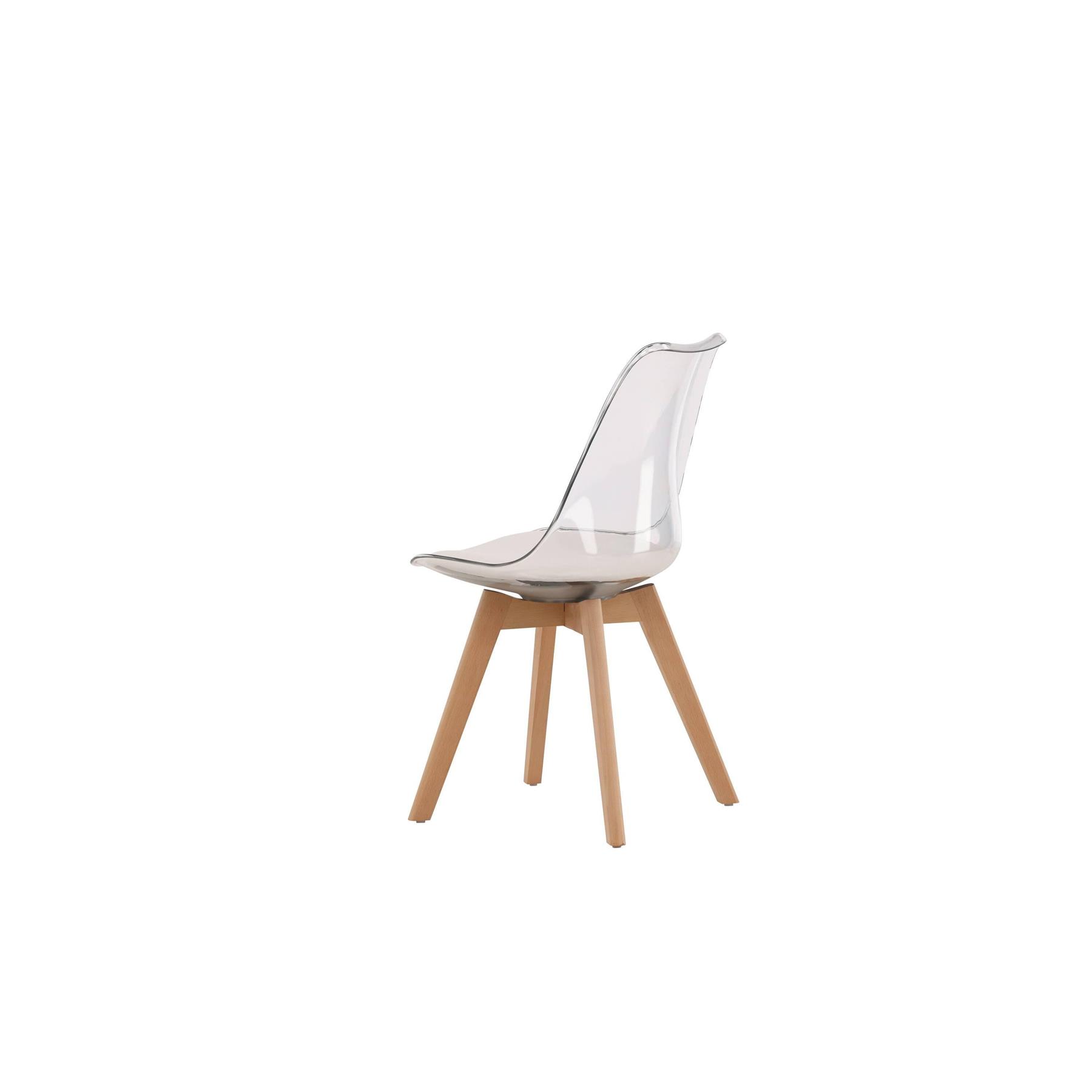 Hioshop Edvin eetkamerstoel wit, naturel.
