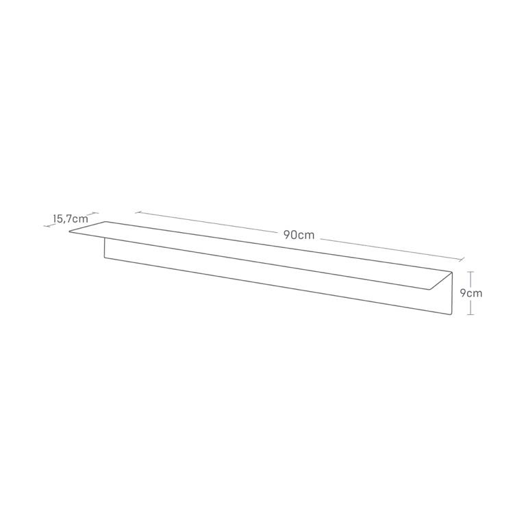 Yamazaki Wandplank met Magnetisch Paneel (90 cm) - Tower - Zwart