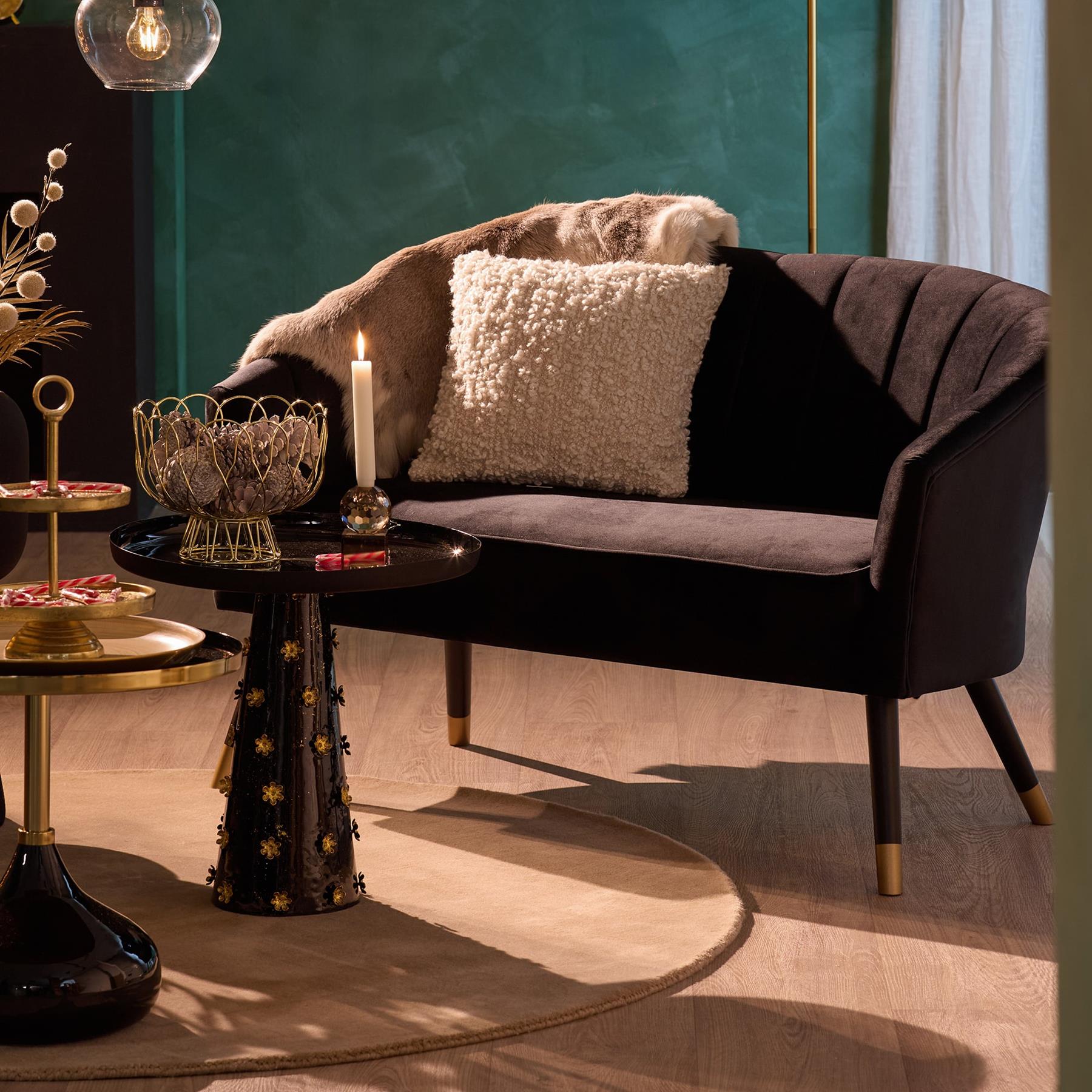 Leitmotiv - Side Table Golden Flowers