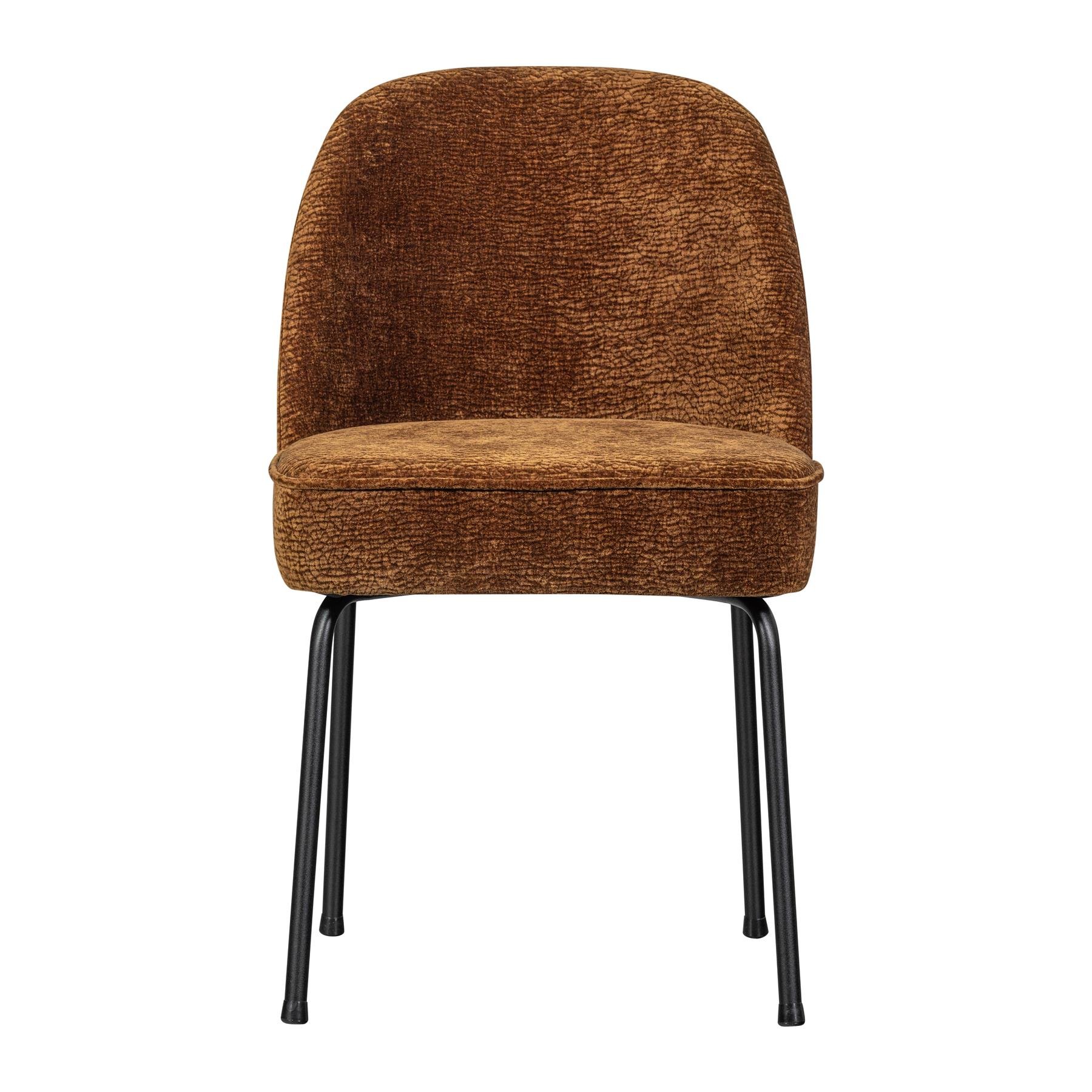 BePureHome Vogue Eetkamerstoel Chenille - Midden Bruin 