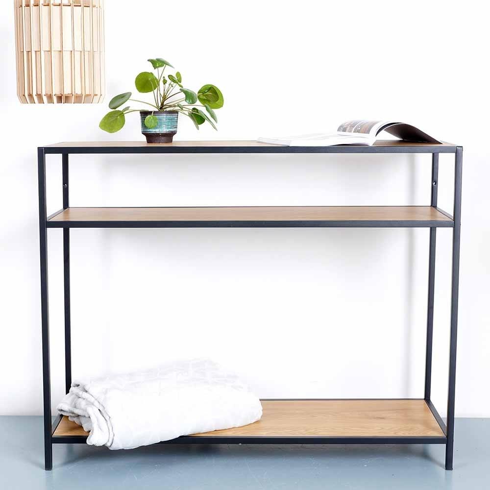 Lisomme Vic houten sidetable naturel - 100 x 35 cm
