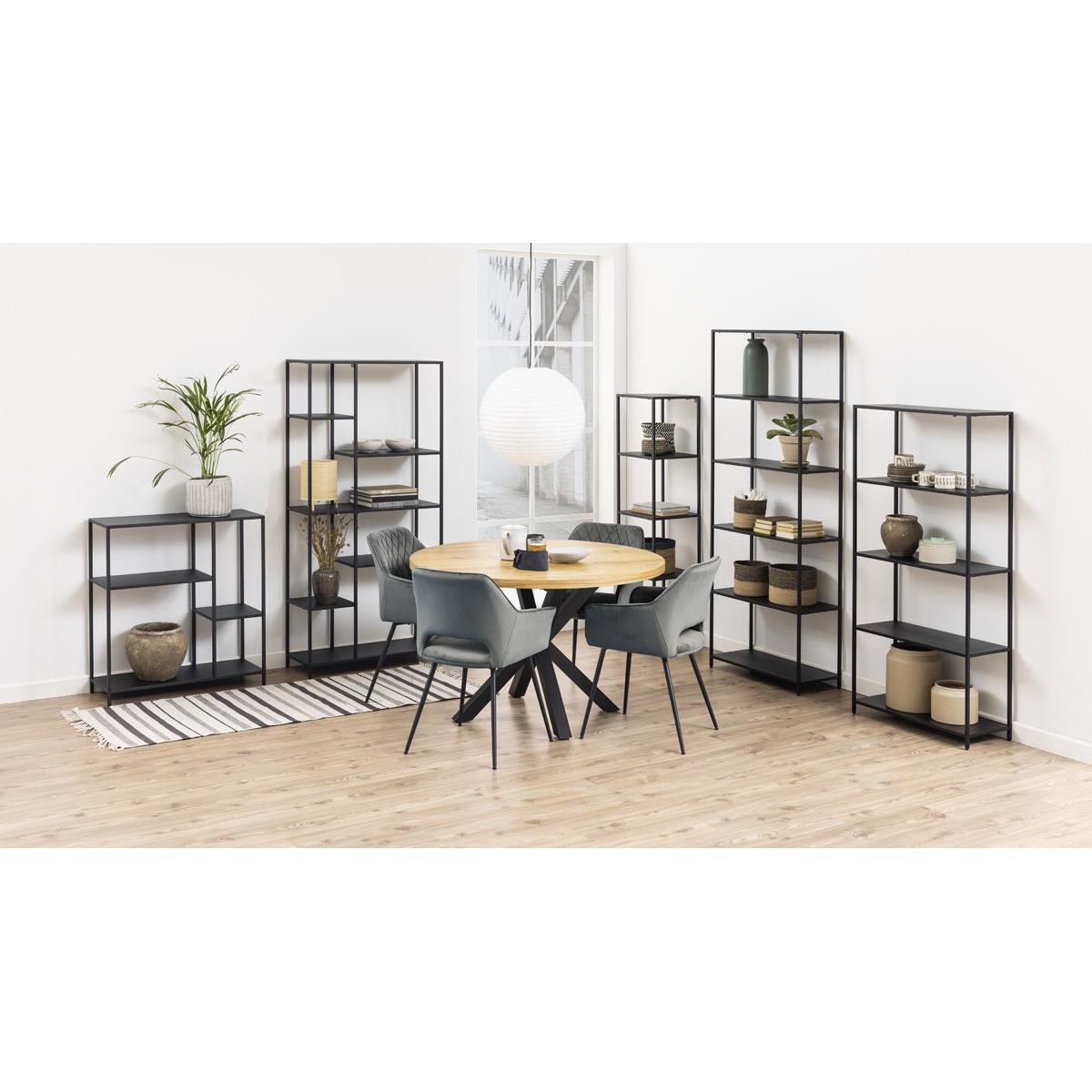 Lisomme Roy Boekenkast van Metaal - B 79,5 cm - Zwart