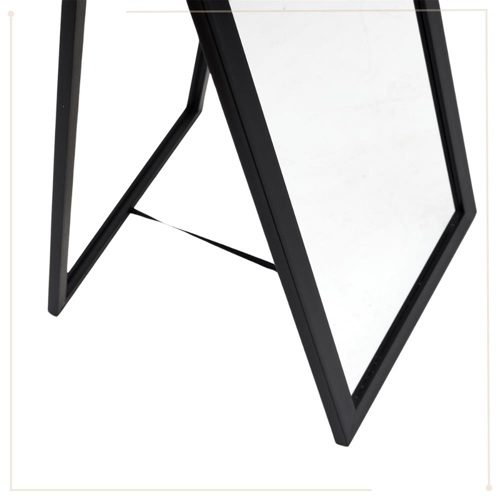MISOU Passpiegel Zwart Staande Spiegel 35x124cm