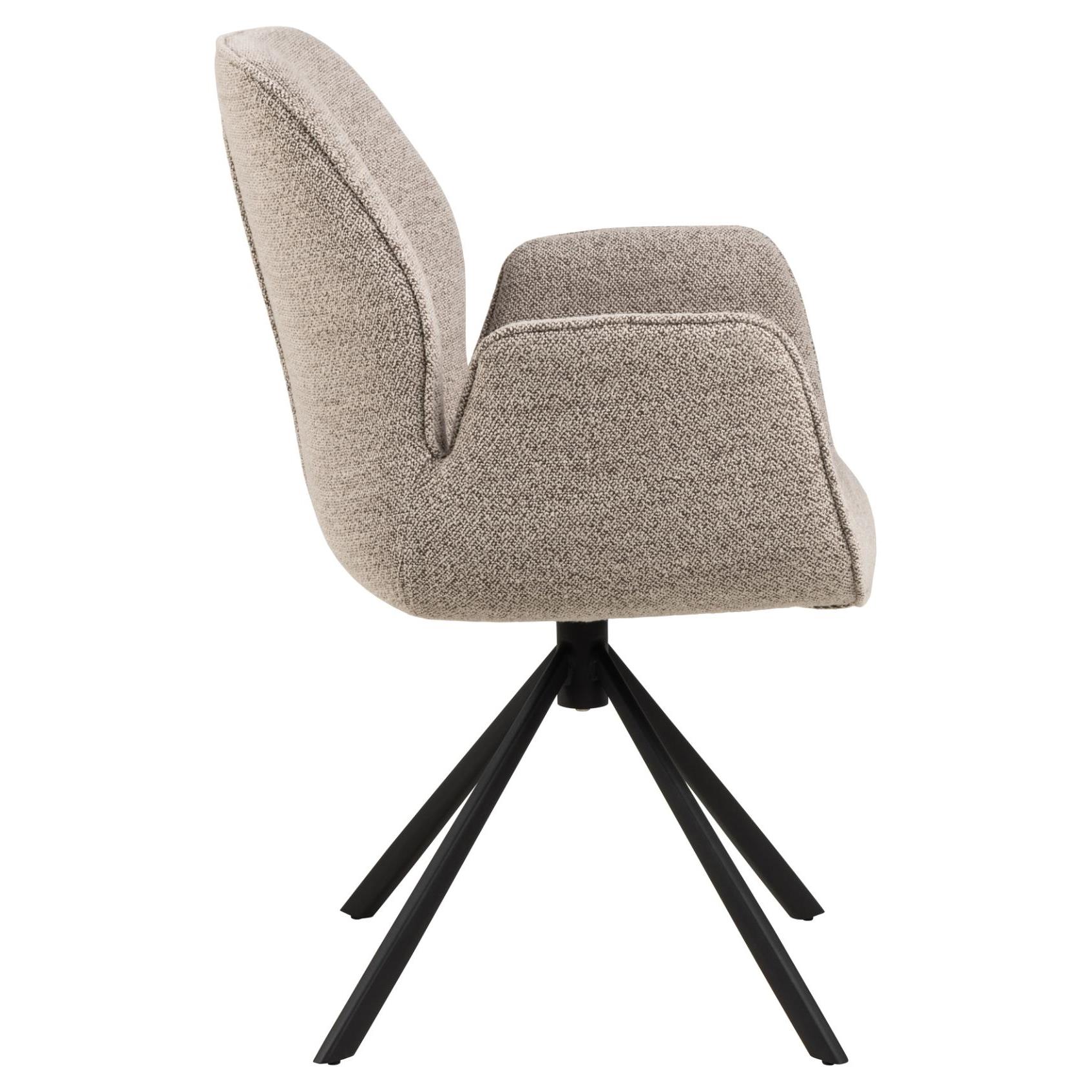 Giga Living - Eetkamerstoel met Armleuning Marouan Bouclé Beige