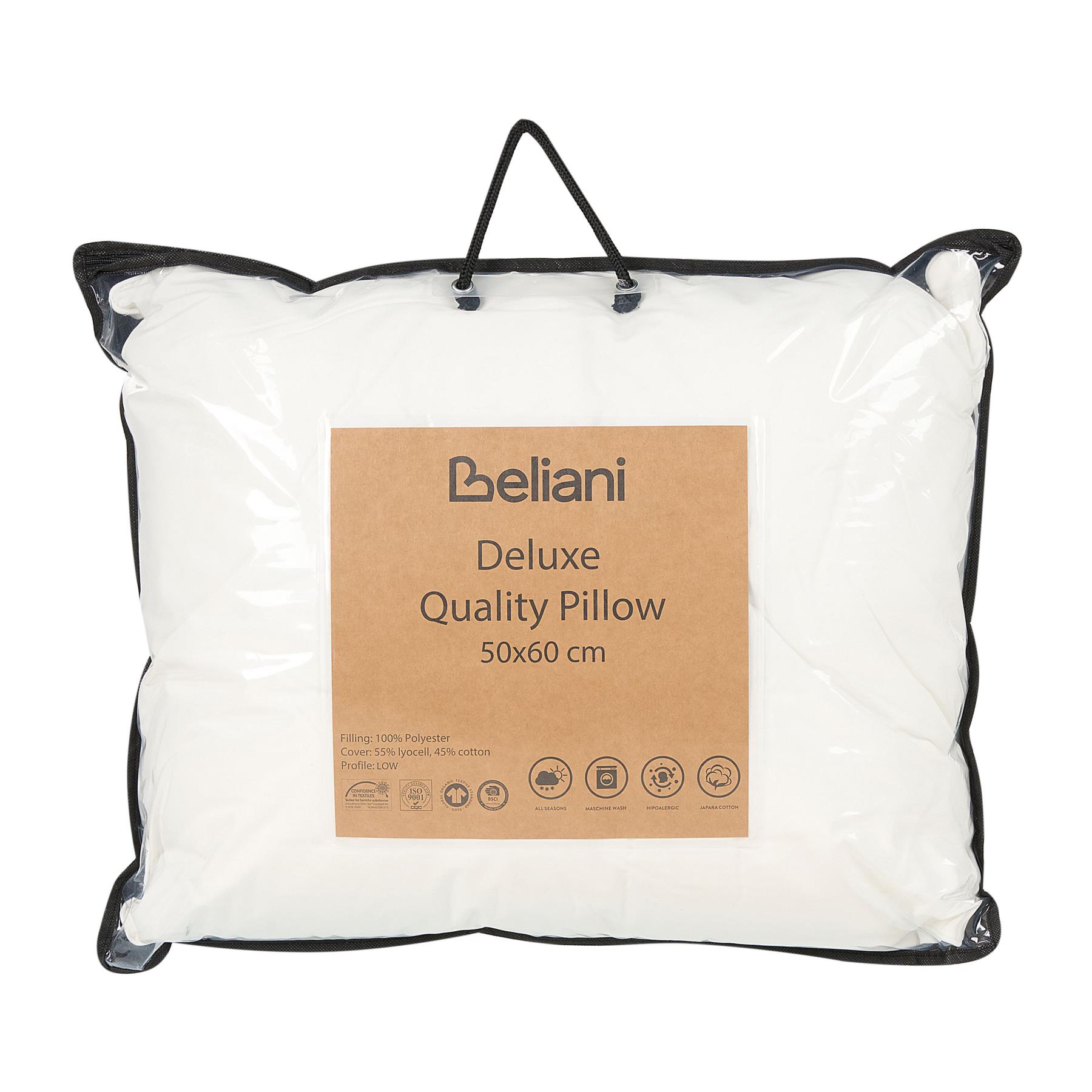 Beliani - THIMPU - Hoofdkussen laag - Wit - 50 x 60 cm - Polyester