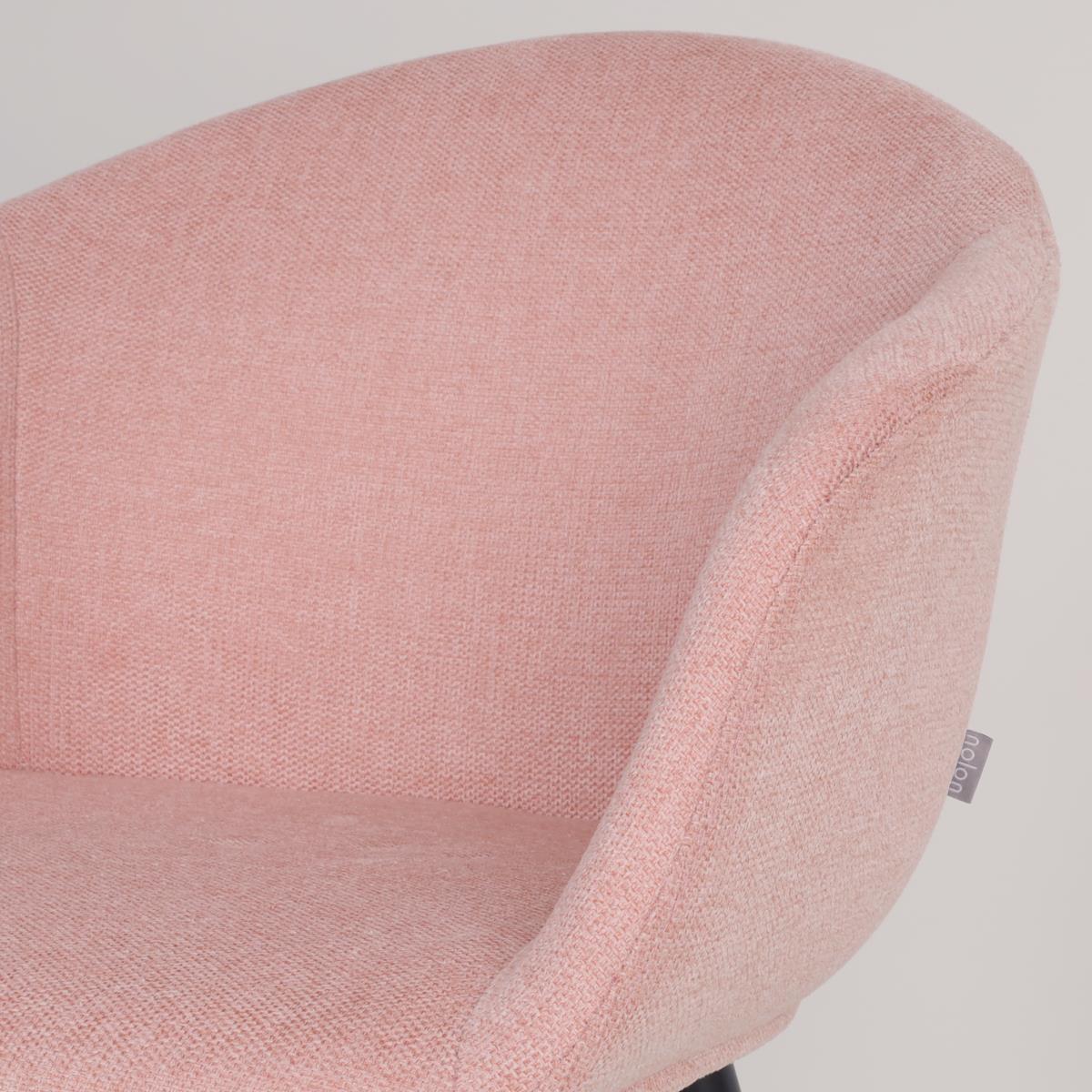 Nolon Nora-Otis Eetkamerstoelen Set van 2 - Zacht Roze - Zwarte Poten