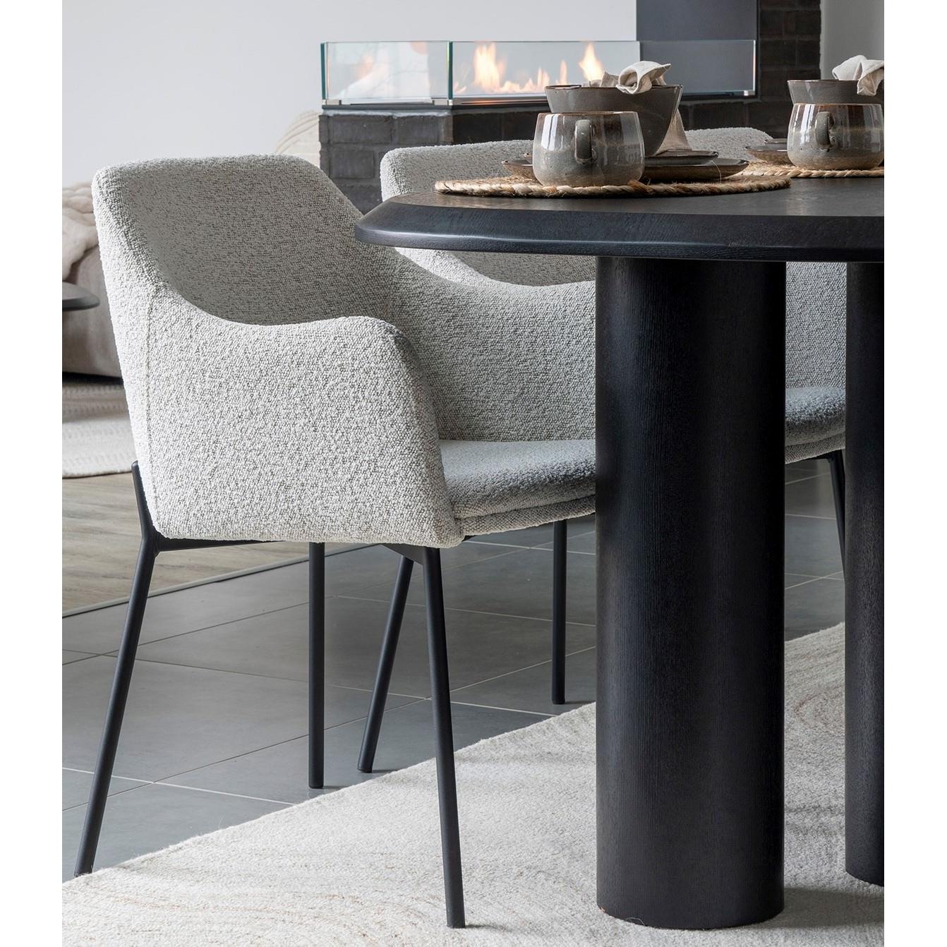 House Nordic - Eettafel Ovaal 220cm - Donkerbruin - 6-8 Personen