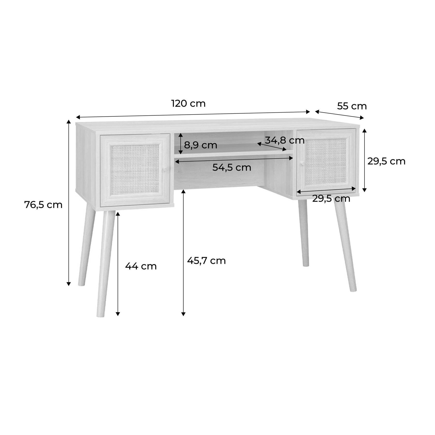 sweeek - Bureau, B 120 x D 55 x H 76,5cm