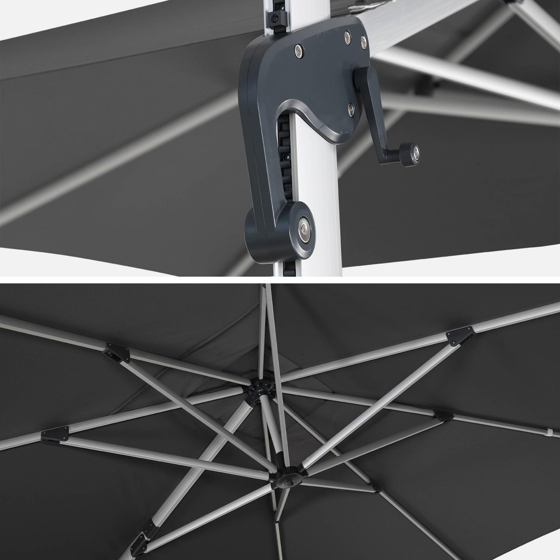 sweeek - Vierkante parasol 3x4m, hoes inbegrepen