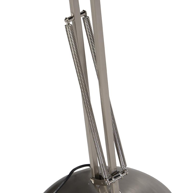QAZQA Design vloerlamp staal verstelbaar - Hobby