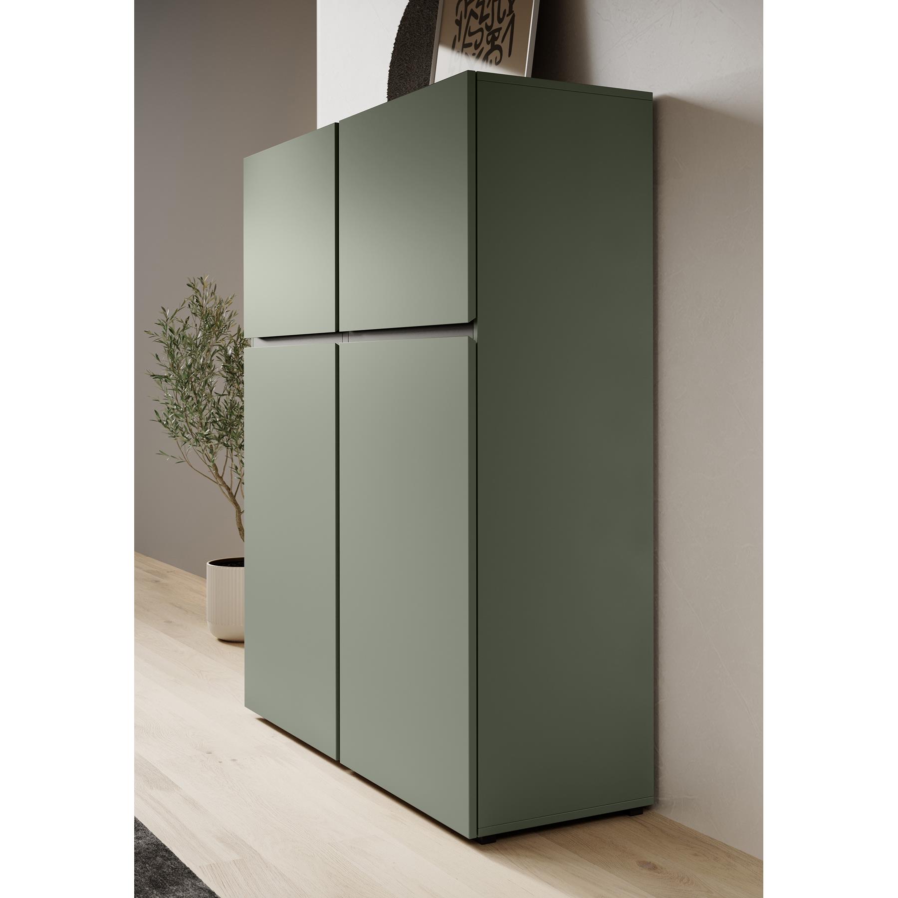 Meubella Dressoir Cainan - Groen - 119 cm - Hoog