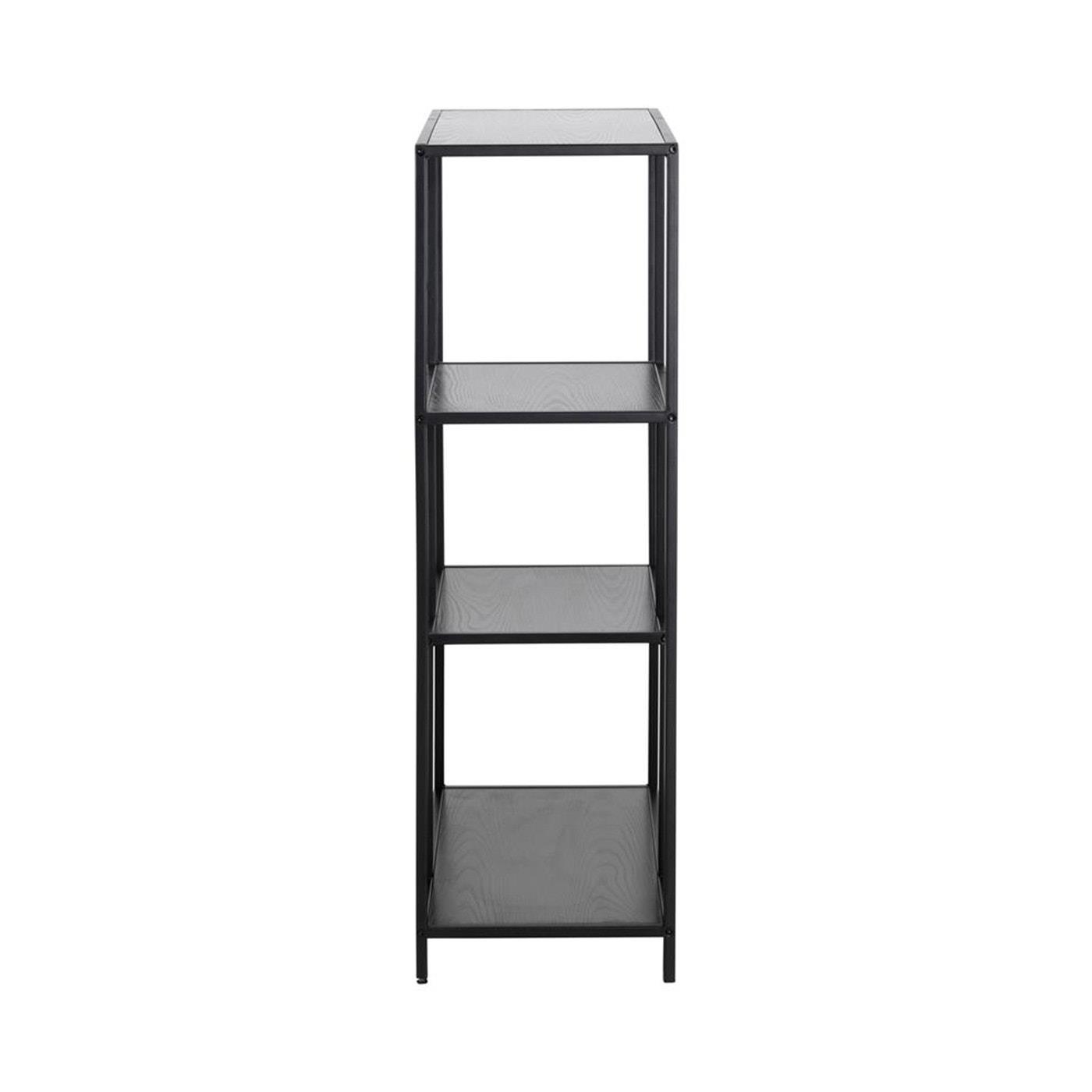 Lisomme Vic Boekenkast van Metaal en Hout - B 77 cm - Zwart