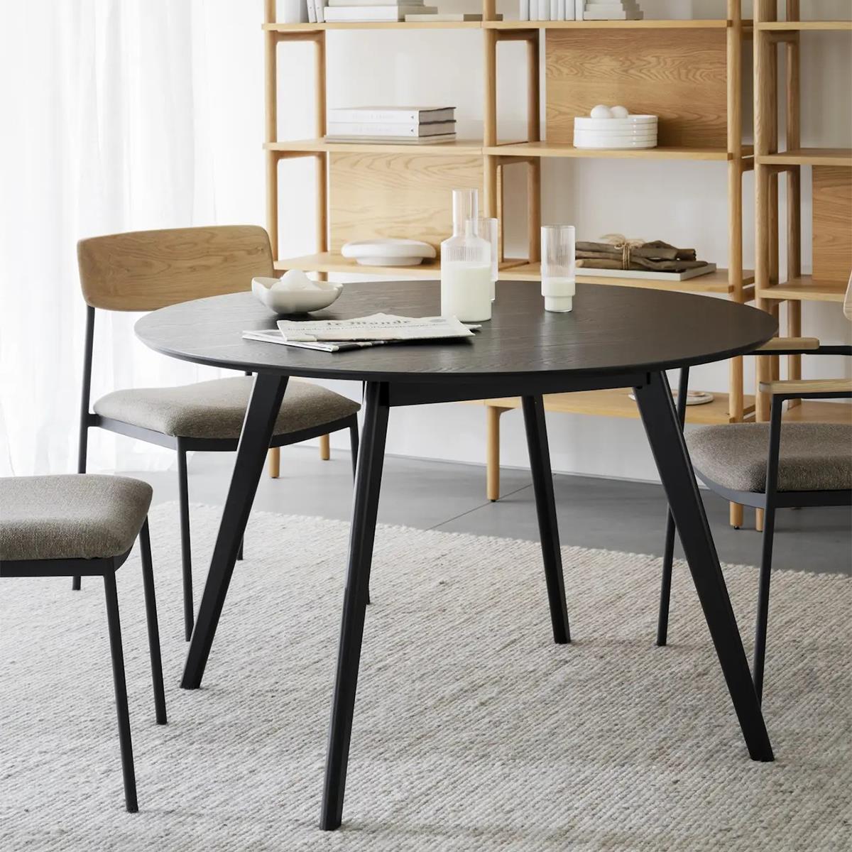 Rowico Home Yumi Ronde Houten Eettafel Ø 115 - Zwart