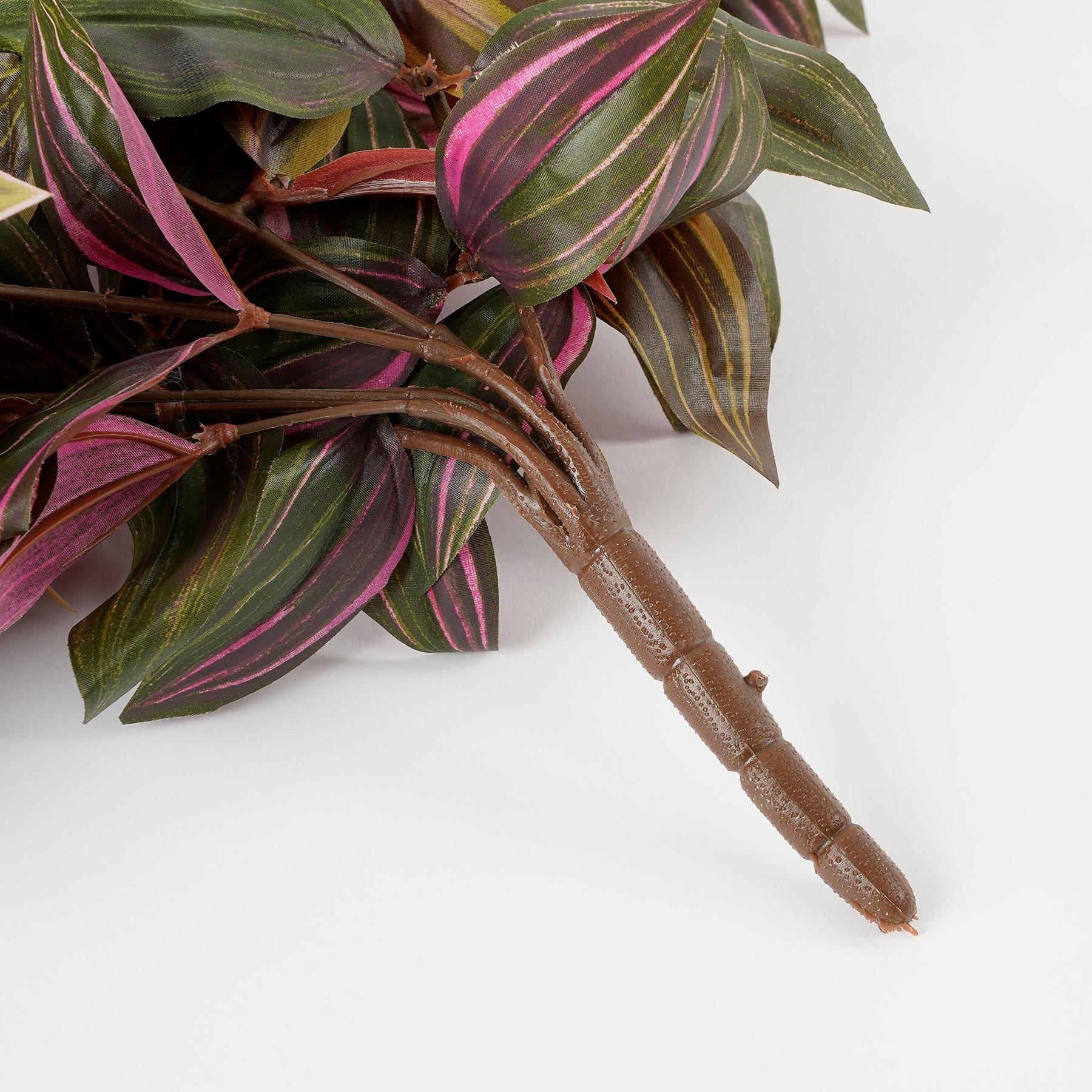 Mica Decorations Tradescantia Kunst Hangplant - H54 cm - Bordeaux