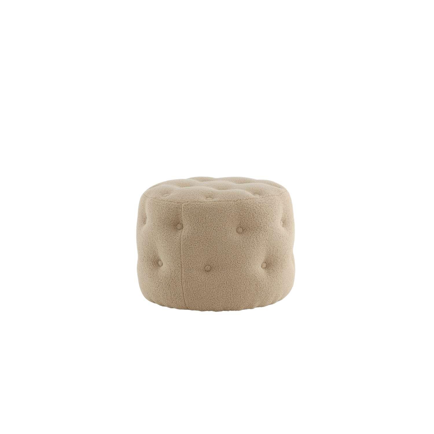 Venture Home Benjamin Hocker | Poef ⌀55 - Beige