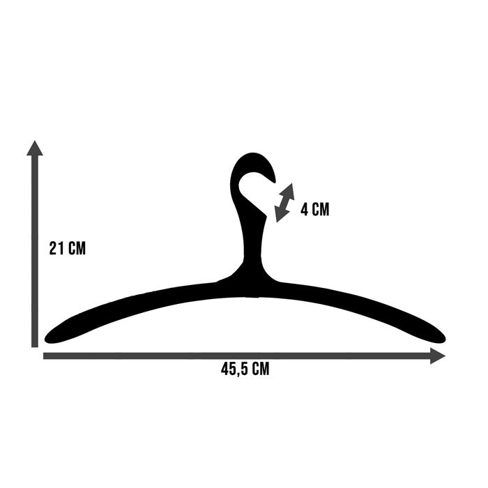 SPINDER DESIGN ARX Kledinghangers (set van 5) - Zwart