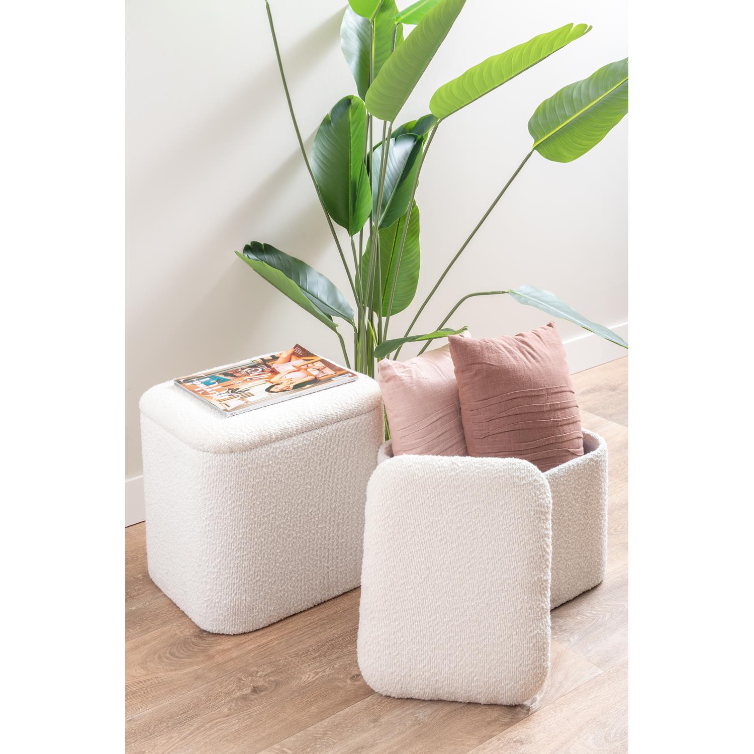 Leitmotiv - Pouf Set Ada Storage